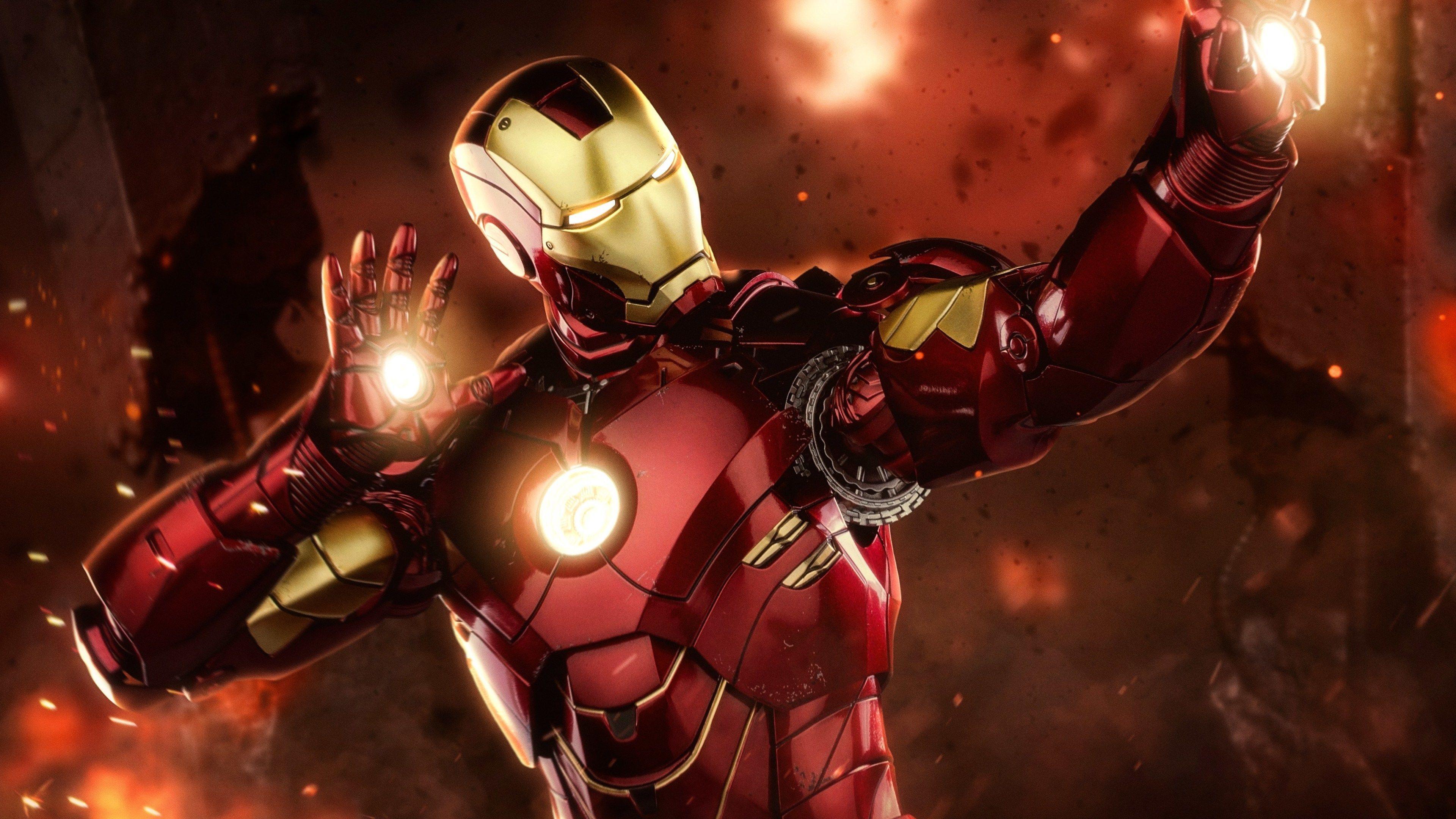 3840x2160 Iron Man Laser Firing Up Superheroes Wallpaper, Iron Man Wallpaper, Hd Wallpaper, 5k Wallpaper, 4k Wallpaper. Iron Man, Iron Man Wallpaper, Superhero