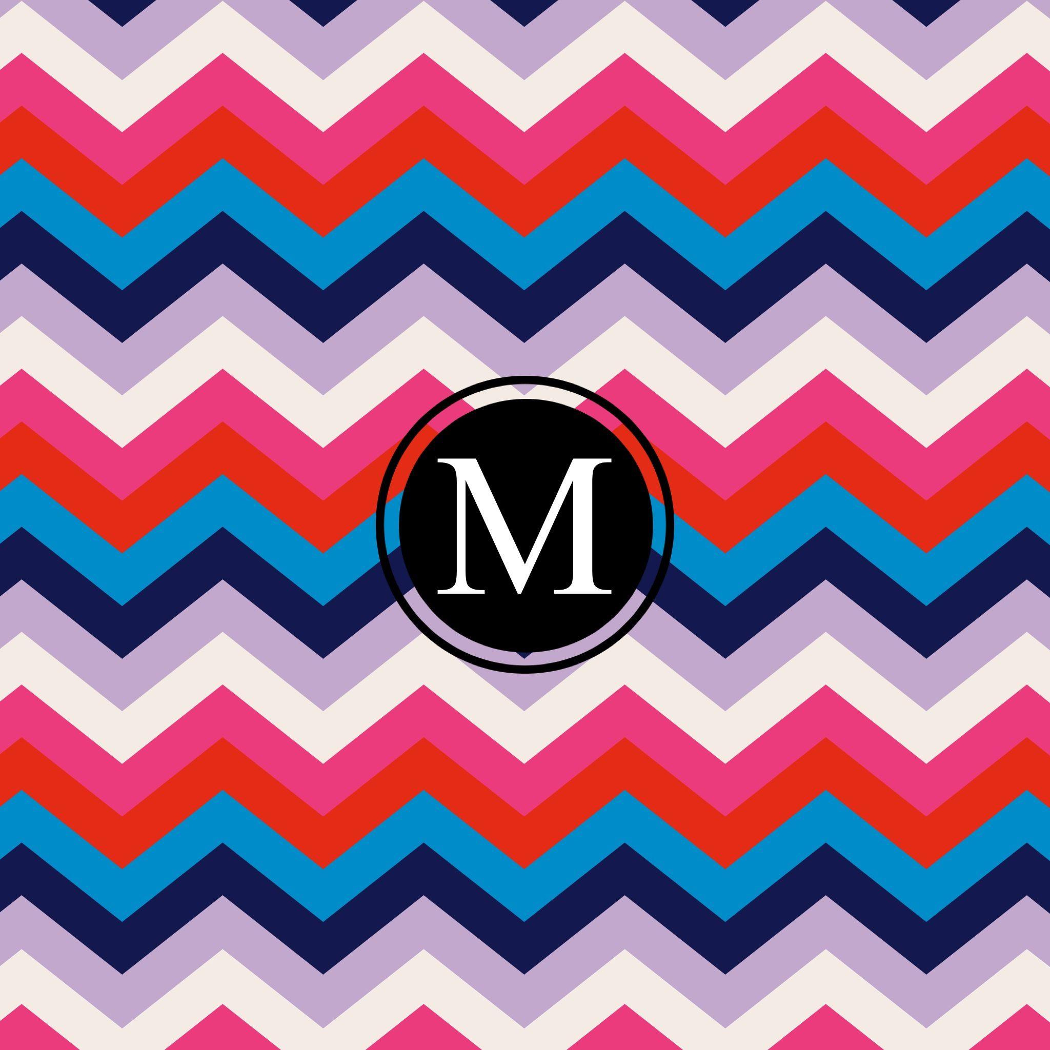 2048x2048 Chevron Wallpaper With Initials. Kg Style Designs iPhone Wallpaper