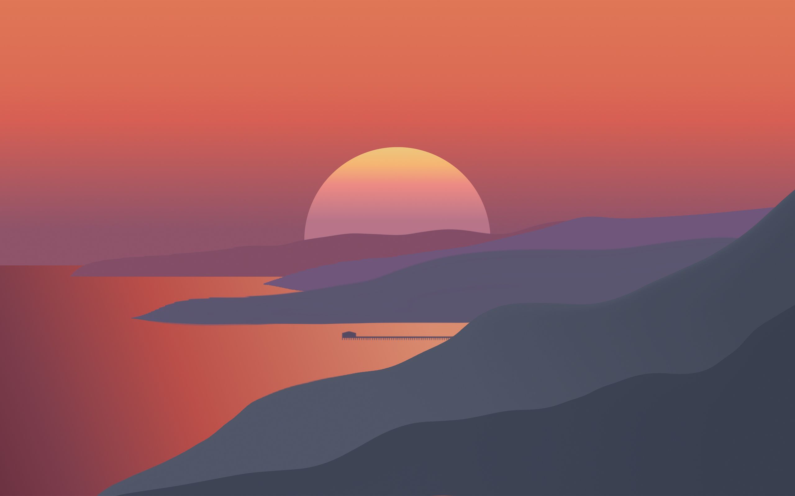 2560x1600 Resolution Surreal Sunset