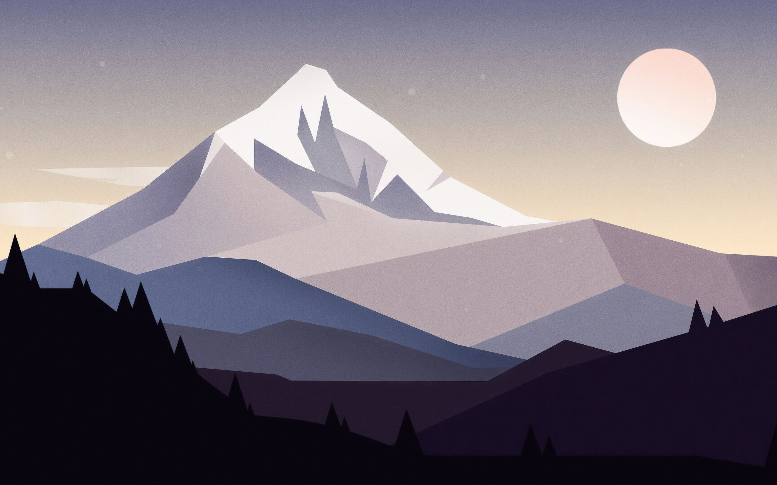 2560x1600 Minimal Mountains Landscape