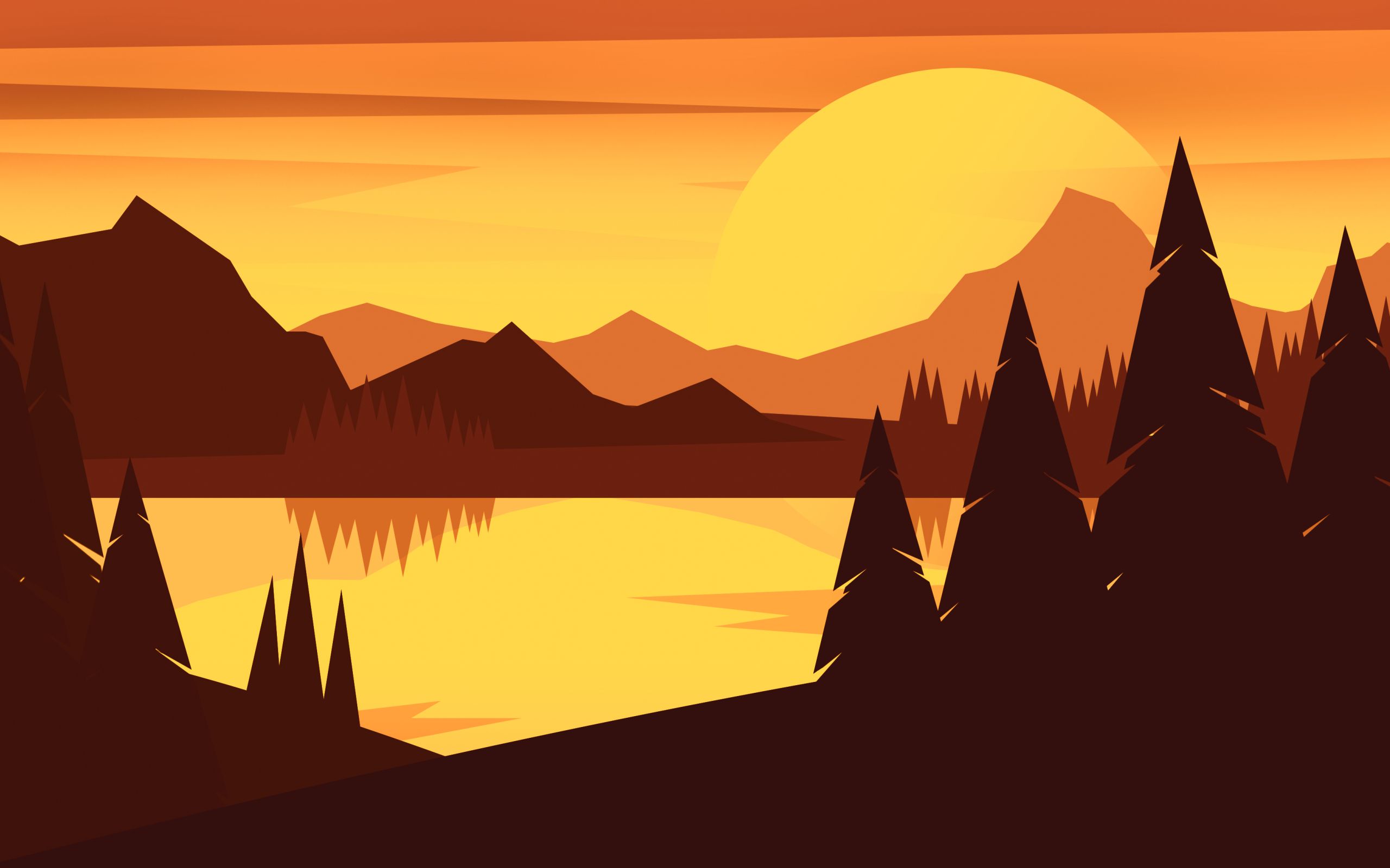 2560x1600 Resolution Forest Minimal