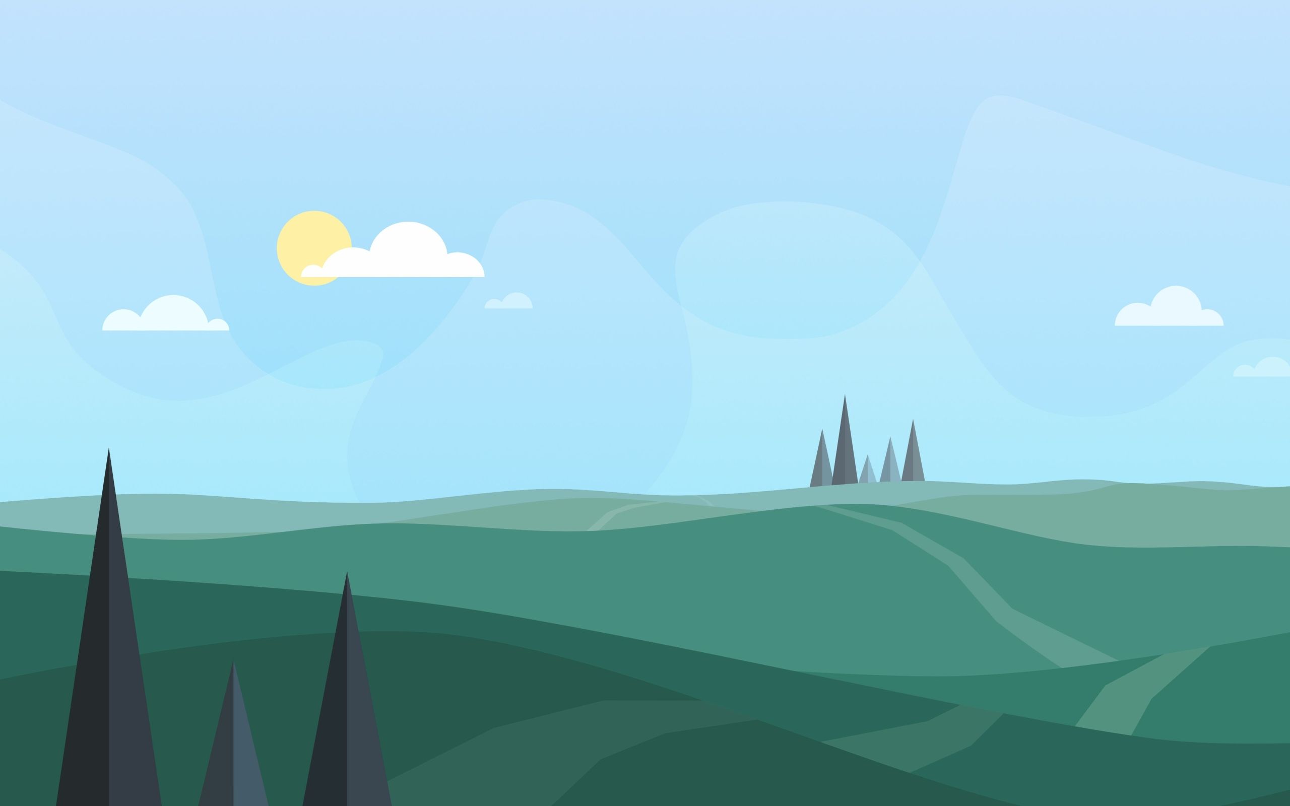 2560x1600 Resolution Path in Minimalist