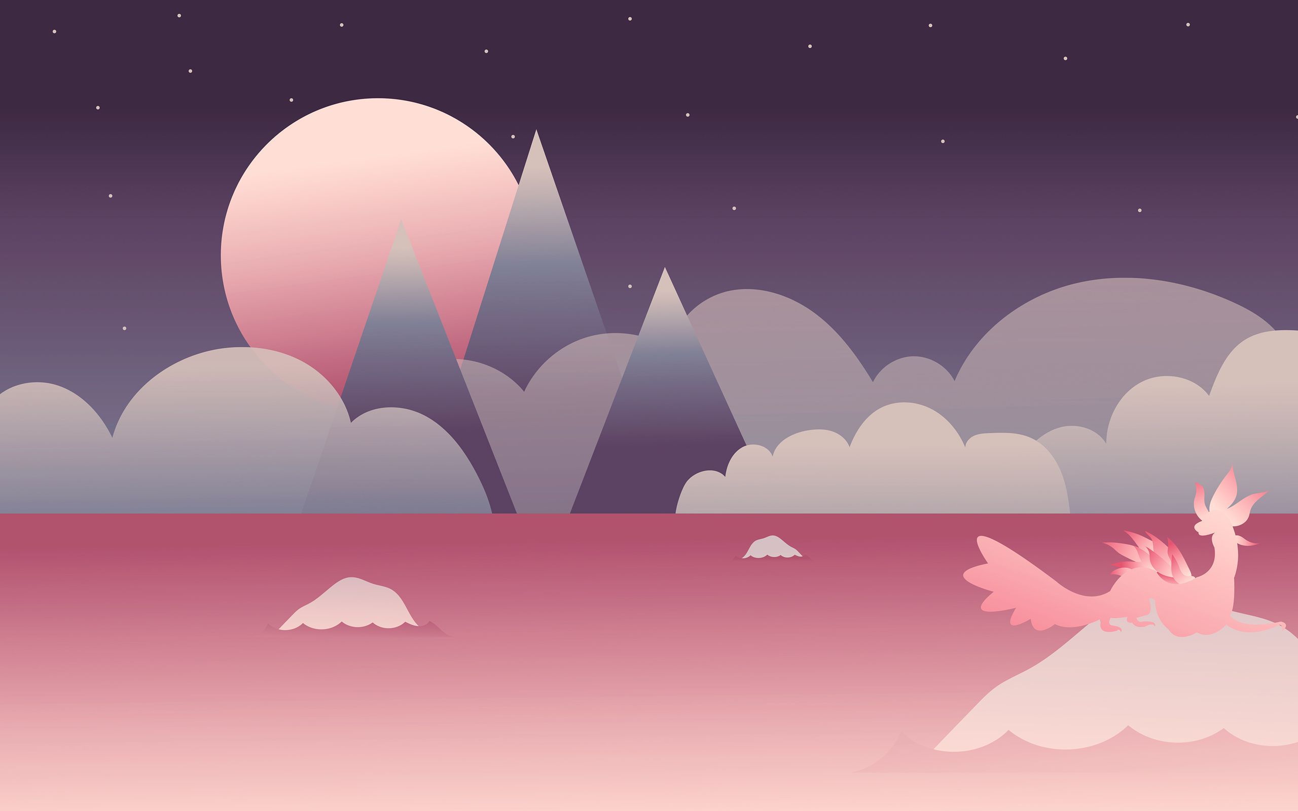 2560x1600 Pink World Minimalist