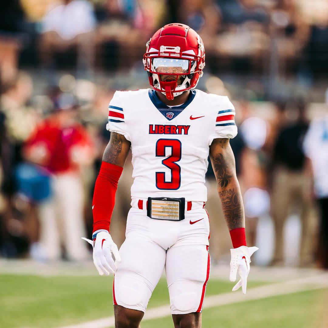1080x1080 Download Liberty University Football Player Number3 Wallpaper