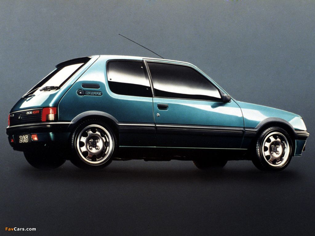 1024x768 Peugeot 205 GTI Griffe 1991 wallpaper