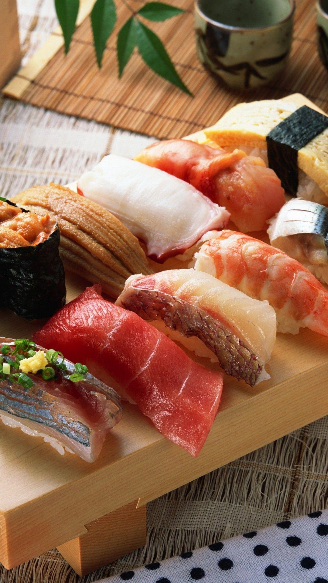 1080x1920 Download 1080x1920 Sushi, Raw Fish, Seafood, Japanese Food