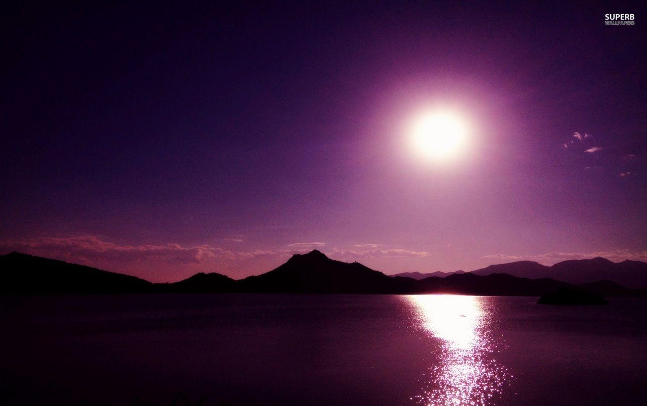 1280x804 Purple Night & Lake wallpaper. Purple Night & Lake stock