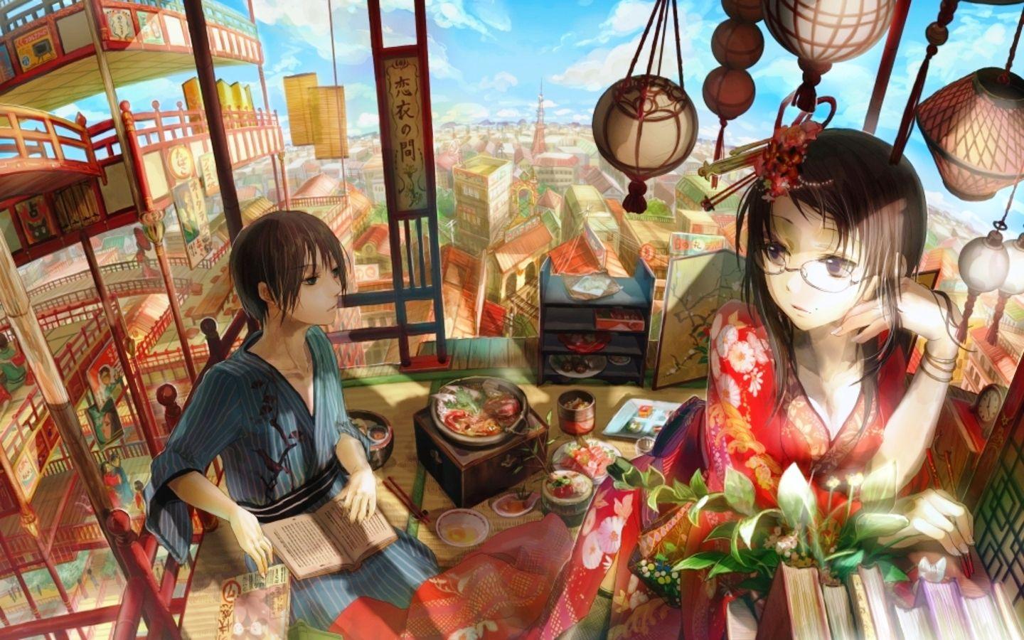 1440x900 Buildings Cityscapes Food Fuji Choko Glasses Japan Japanese Clothes