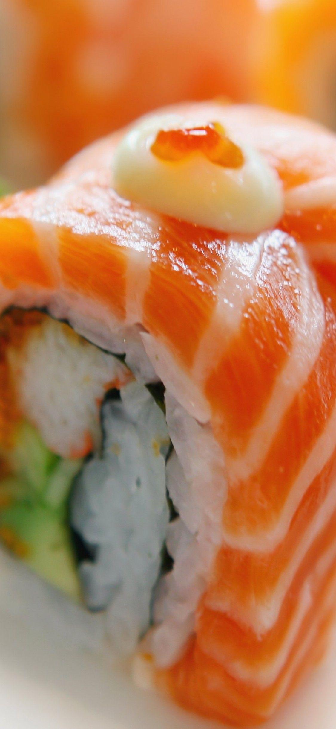 1125x2436 Download 1125x2436 Sushi, Rice, Close Up, Japanese Food Wallpaper