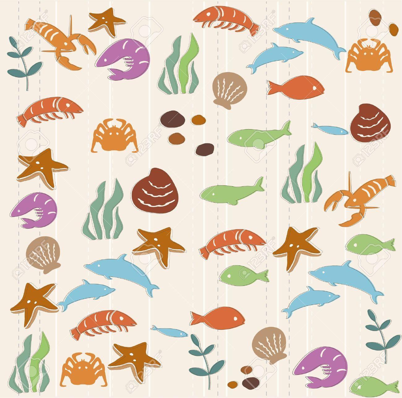 1300x1288 Cartoon Fish Wallpaper