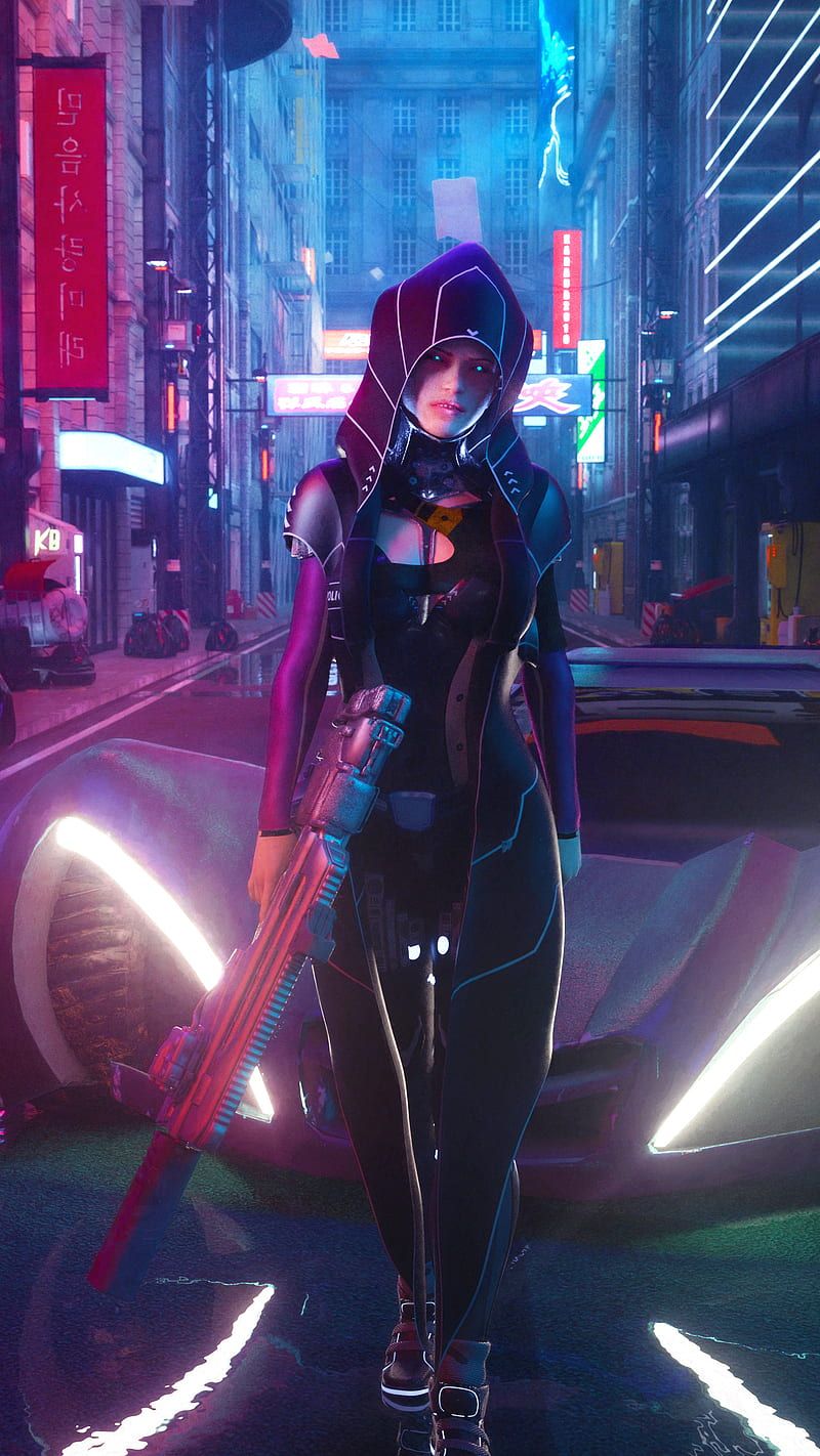 800x1422 Hunter, Karan, abstract, city, cyberpunk, cyborg, desenho, fire, funky, future, HD phone wallpaper