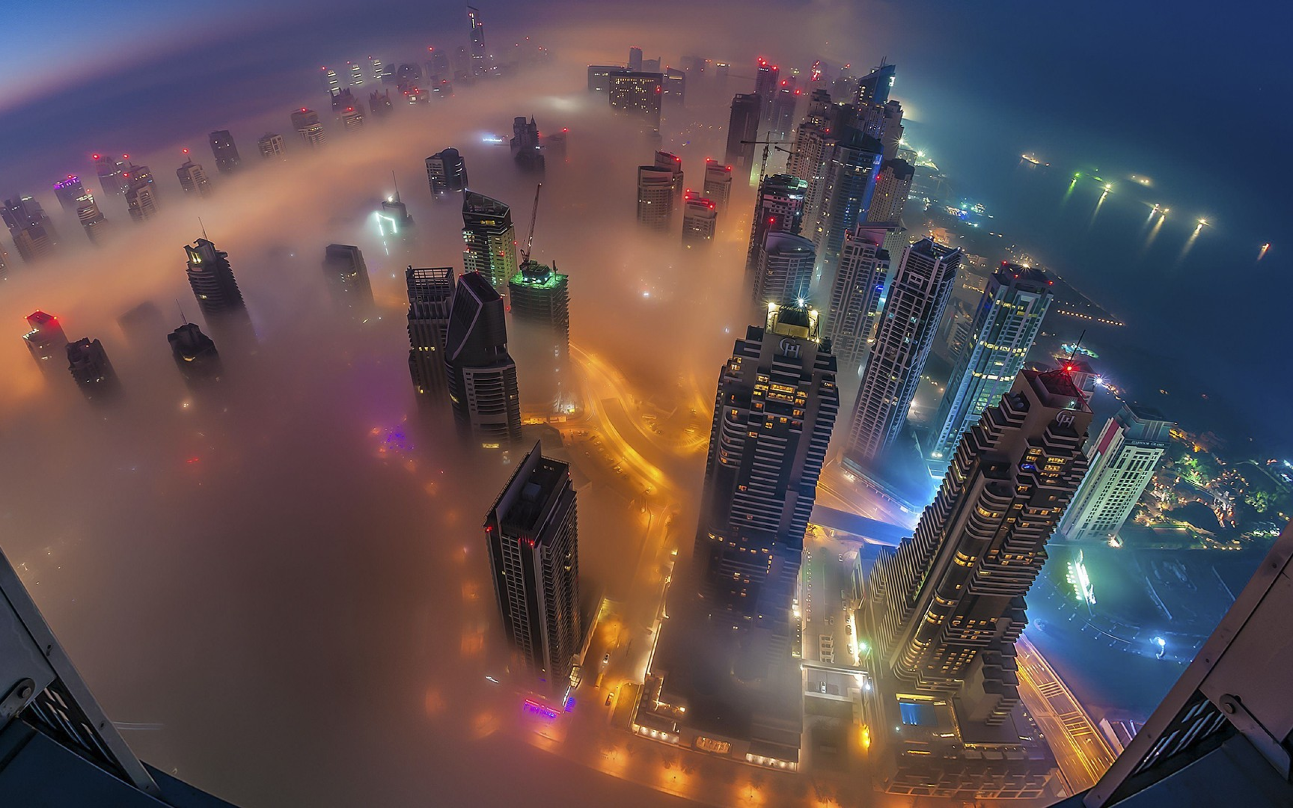 2560x1600 Download 2560x1600 dubai, aerial view