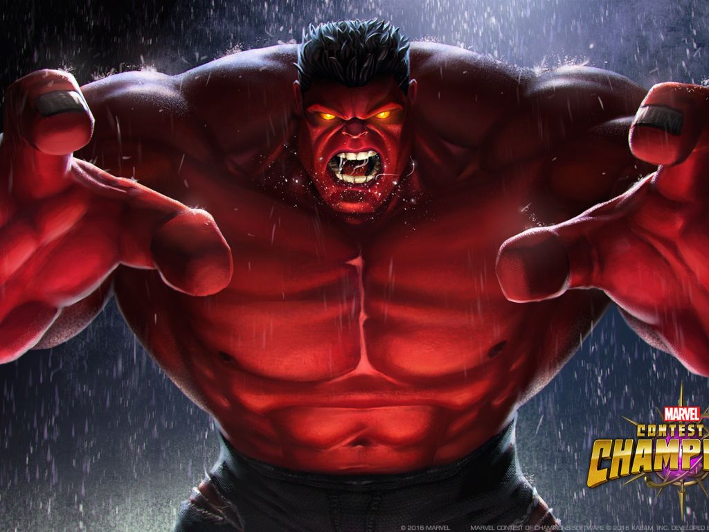 1024x768 Resolution Red Hulk MARVEL