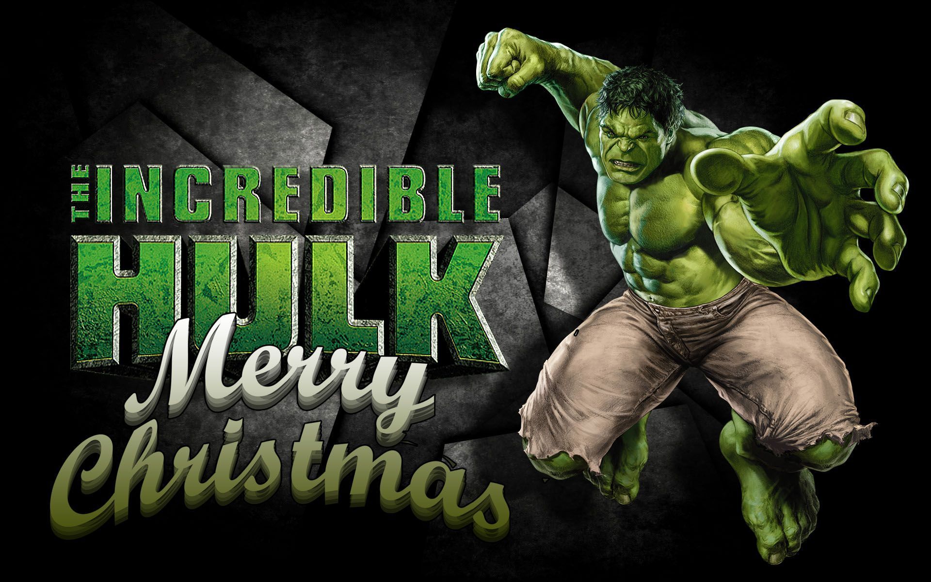 1920x1200 Happy Merry Christmas Incredible Hulk
