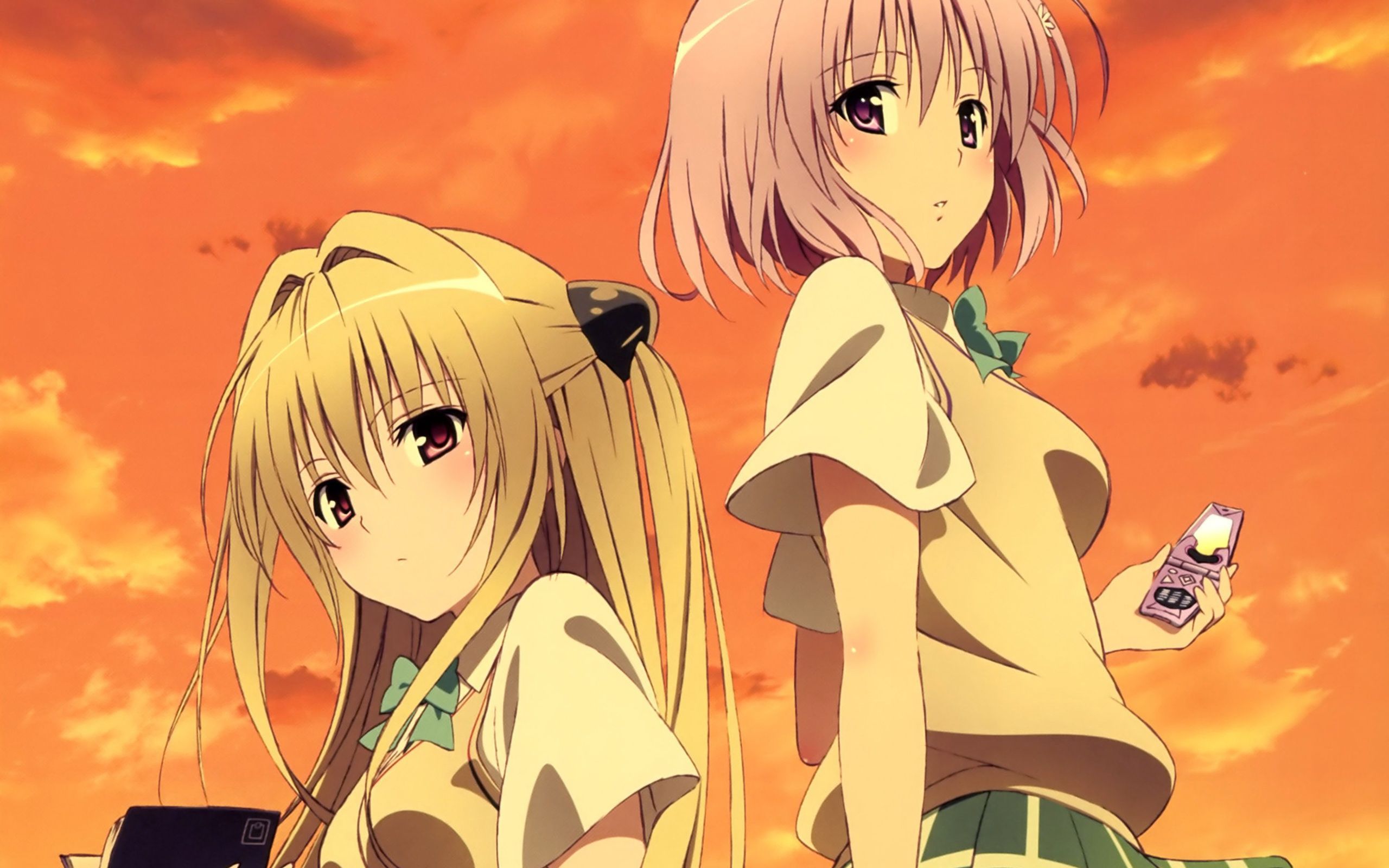 2560x1600 Golden Darkness & Momo Velia Deviluke