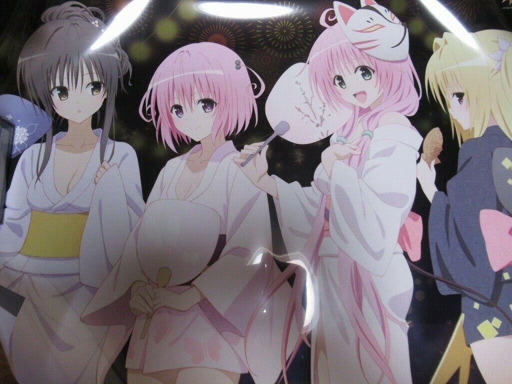 1024x768 To Love Ru Darkness Furyu Clear Poster
