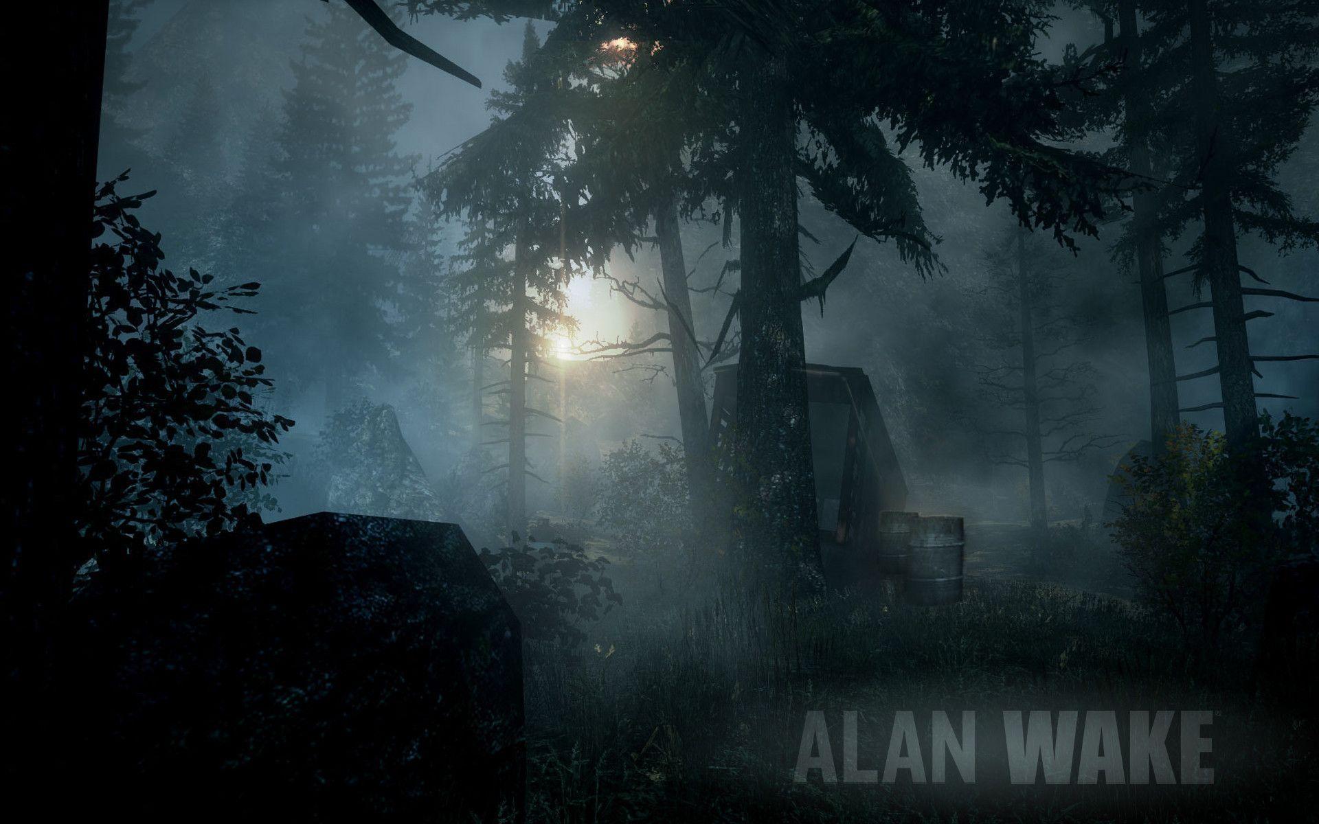 Alan wake обои. Alan Wake фон. Лес Брайт-Фоллс – alan Wake. Alan Wake Маяк.