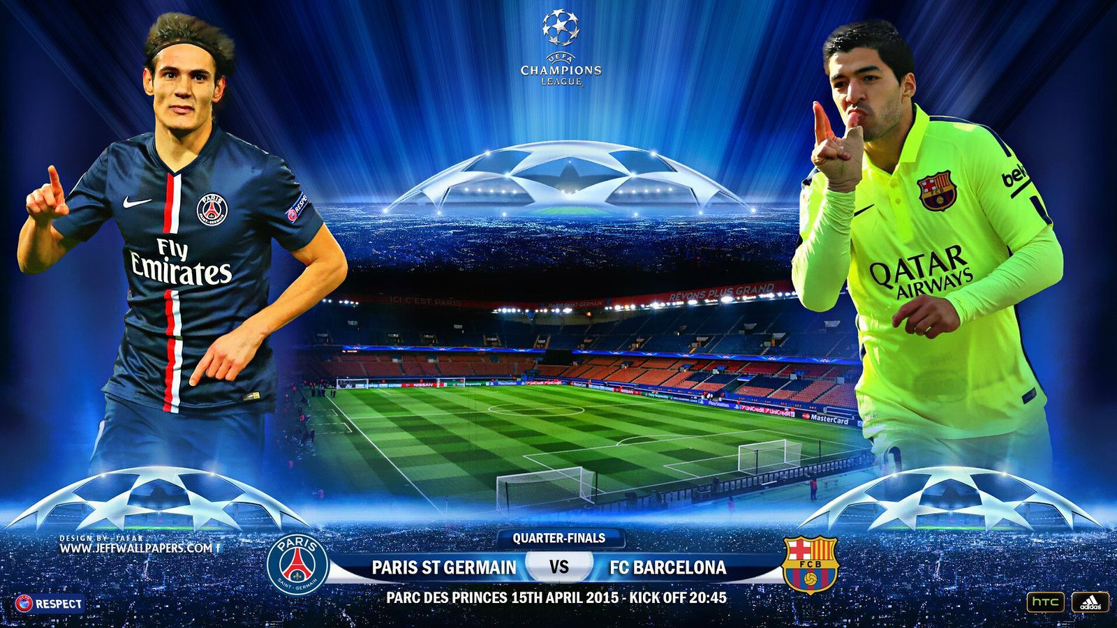 1600x900 PSG vs FC Barcelona 2015 UCL Round 8 Match. Free Download P