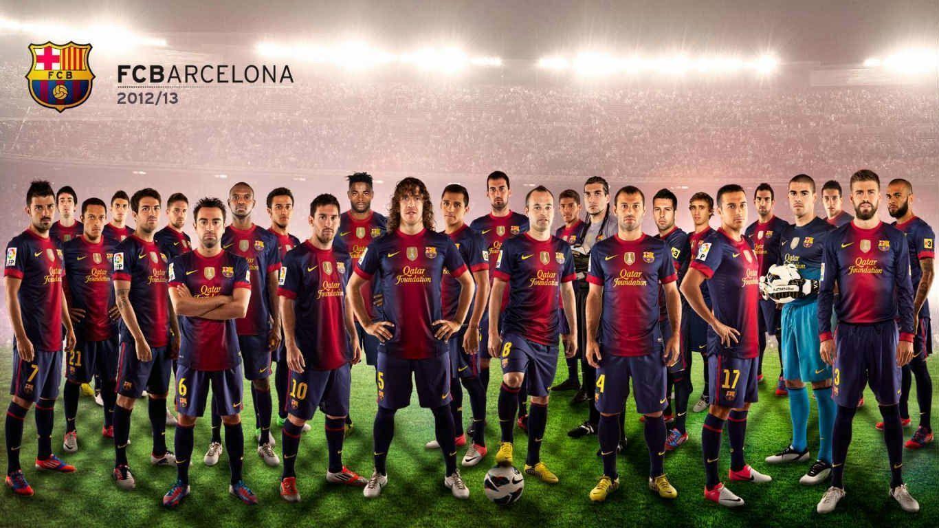 1366x768 FC Barcelona Wallpaper 2015