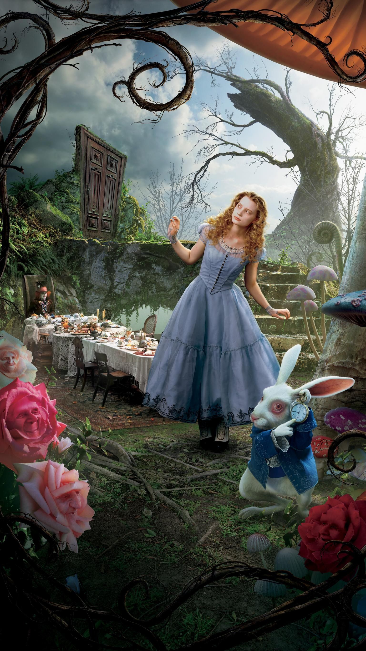 1536x2732 Alice in Wonderland (Movie) Wallpaper