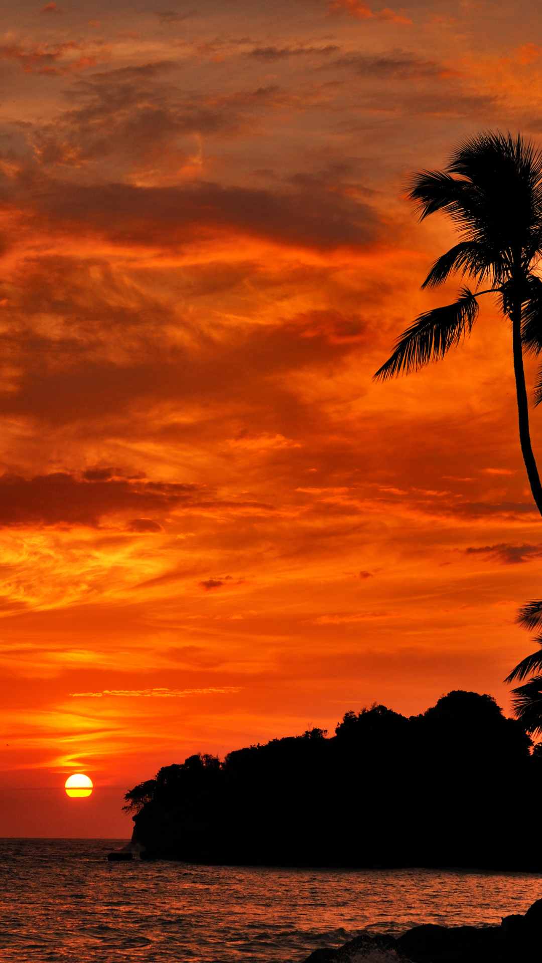1080x1920 Beach Sunset Wallpaper: Stunning