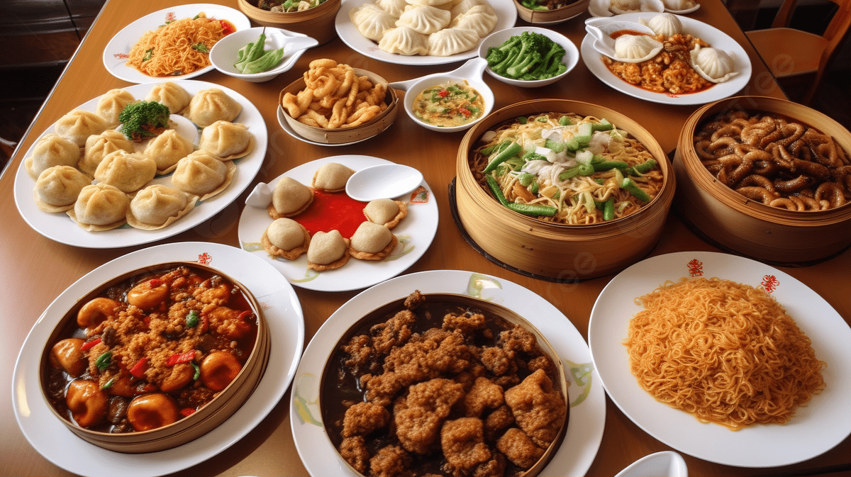 1200x673 Hundreds Of Plates Of Chinese Food Is