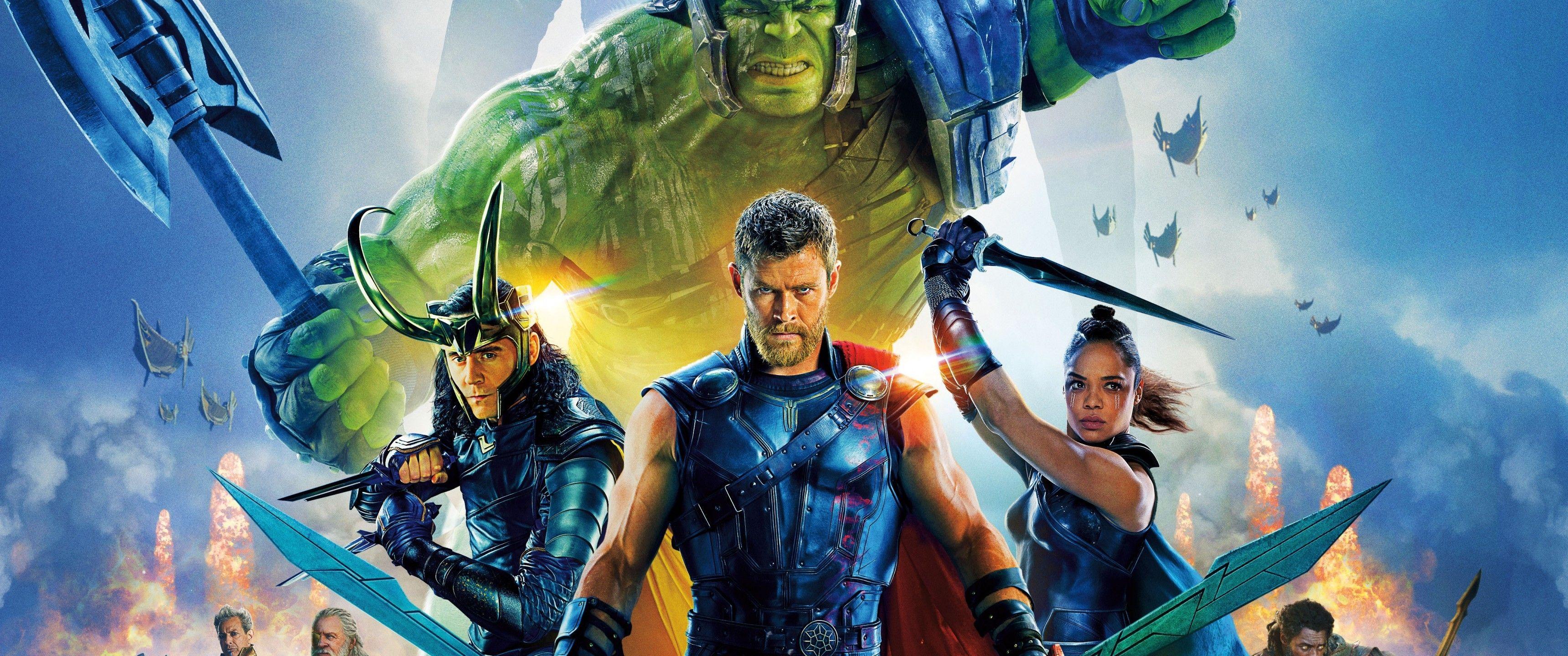 3440x1440 Download 3440x1440 Thor: Ragnarok, Valkyrie, Loki, Hulk