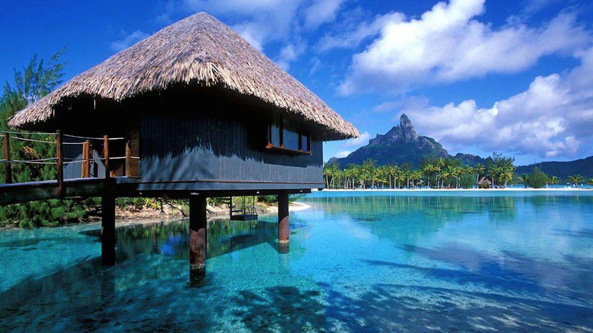 1920x1080 Paradise #Beach Hut Windows 8 #Wallpaper #seascape #resort #luxury