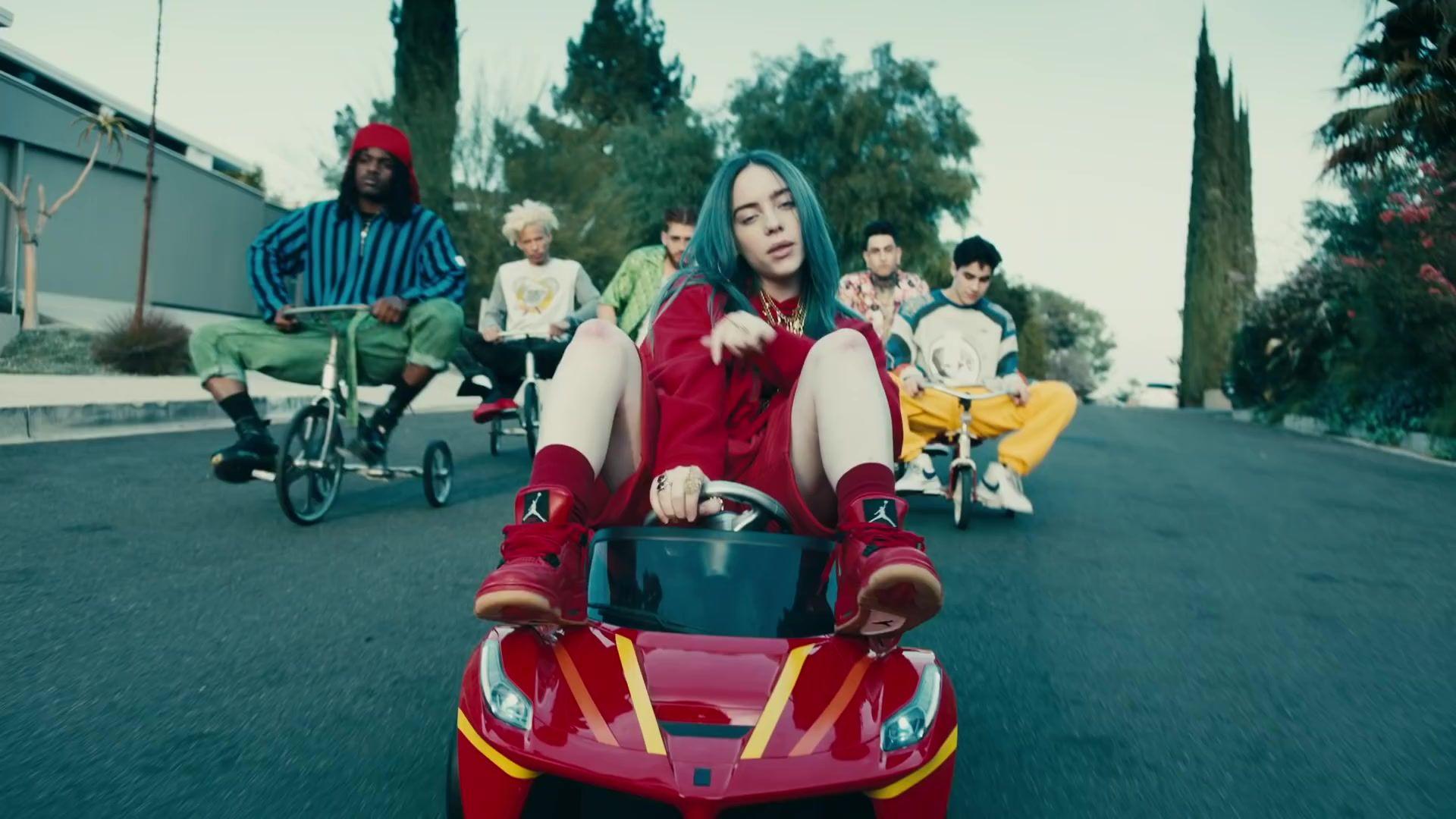 1920x1080 Nike Jordan Red Sneakers Worn By Billie Eilish In “bad