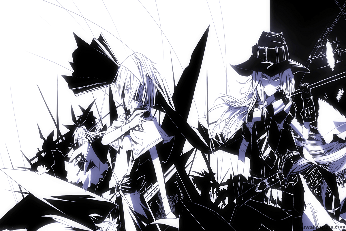 1200x800 Black And White Anime Wallpaper