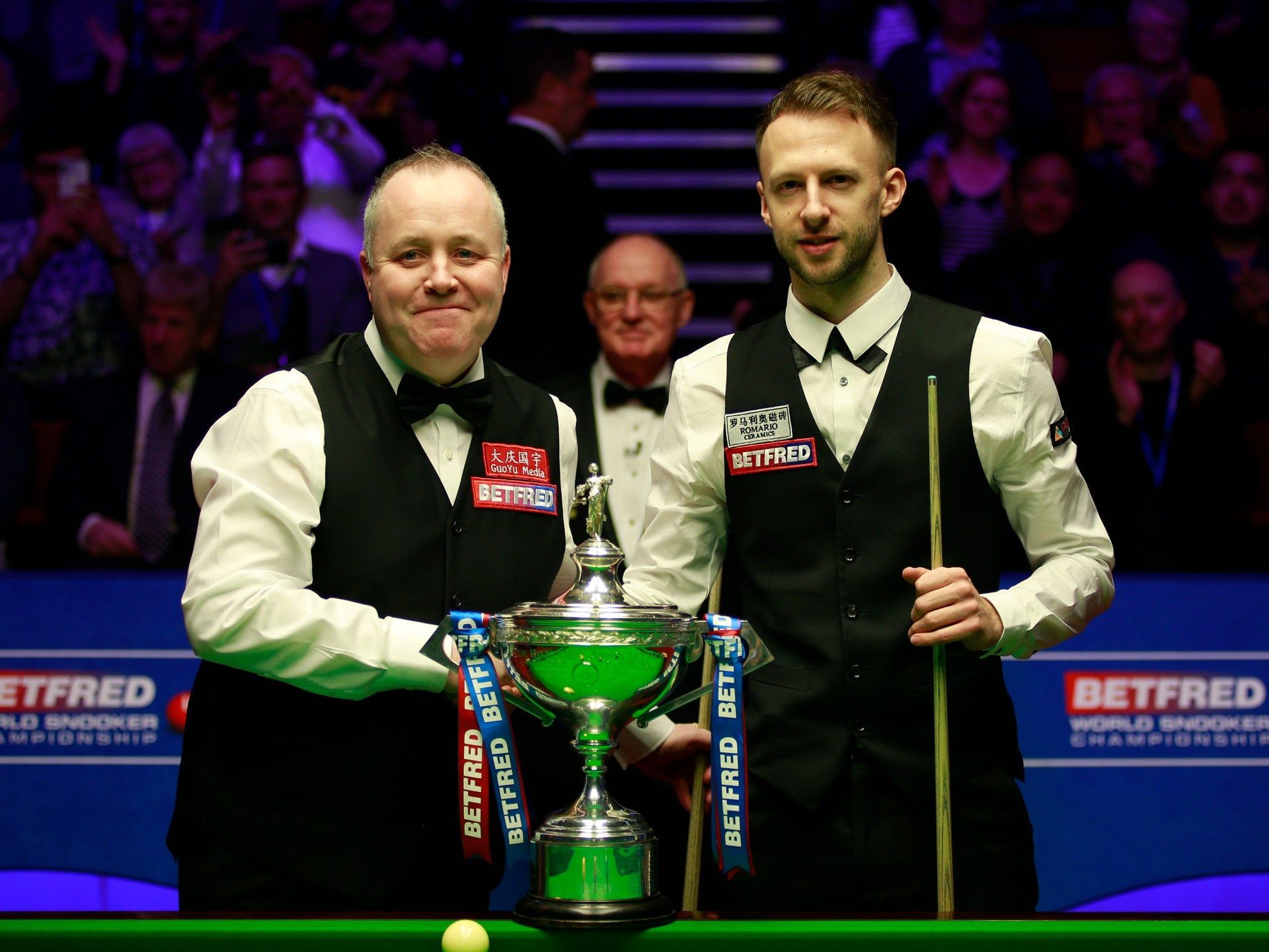 1920x1440 Judd Trump and John Higgins in straight