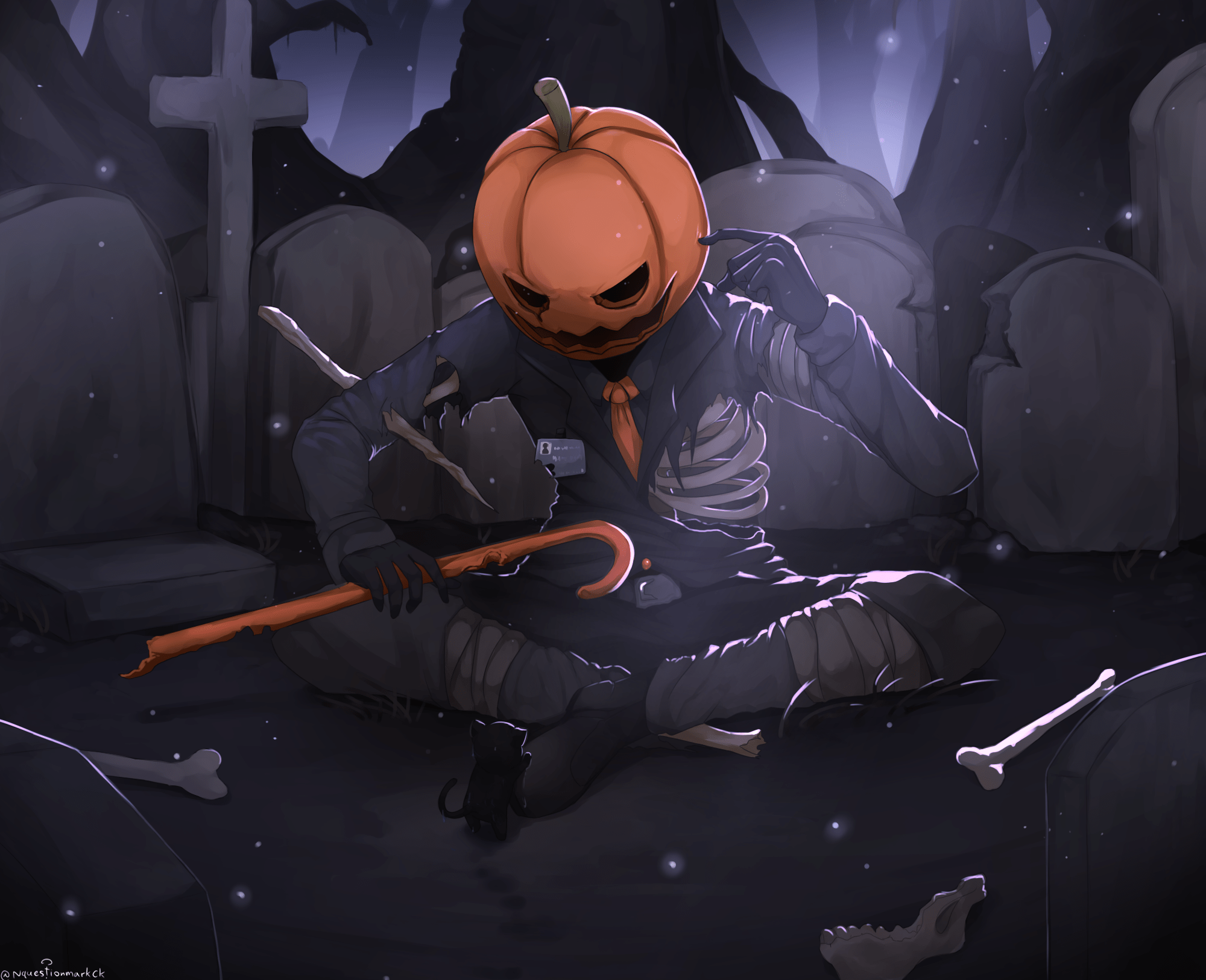 2000x1626 An Anime Skeleton HD Wallpaper