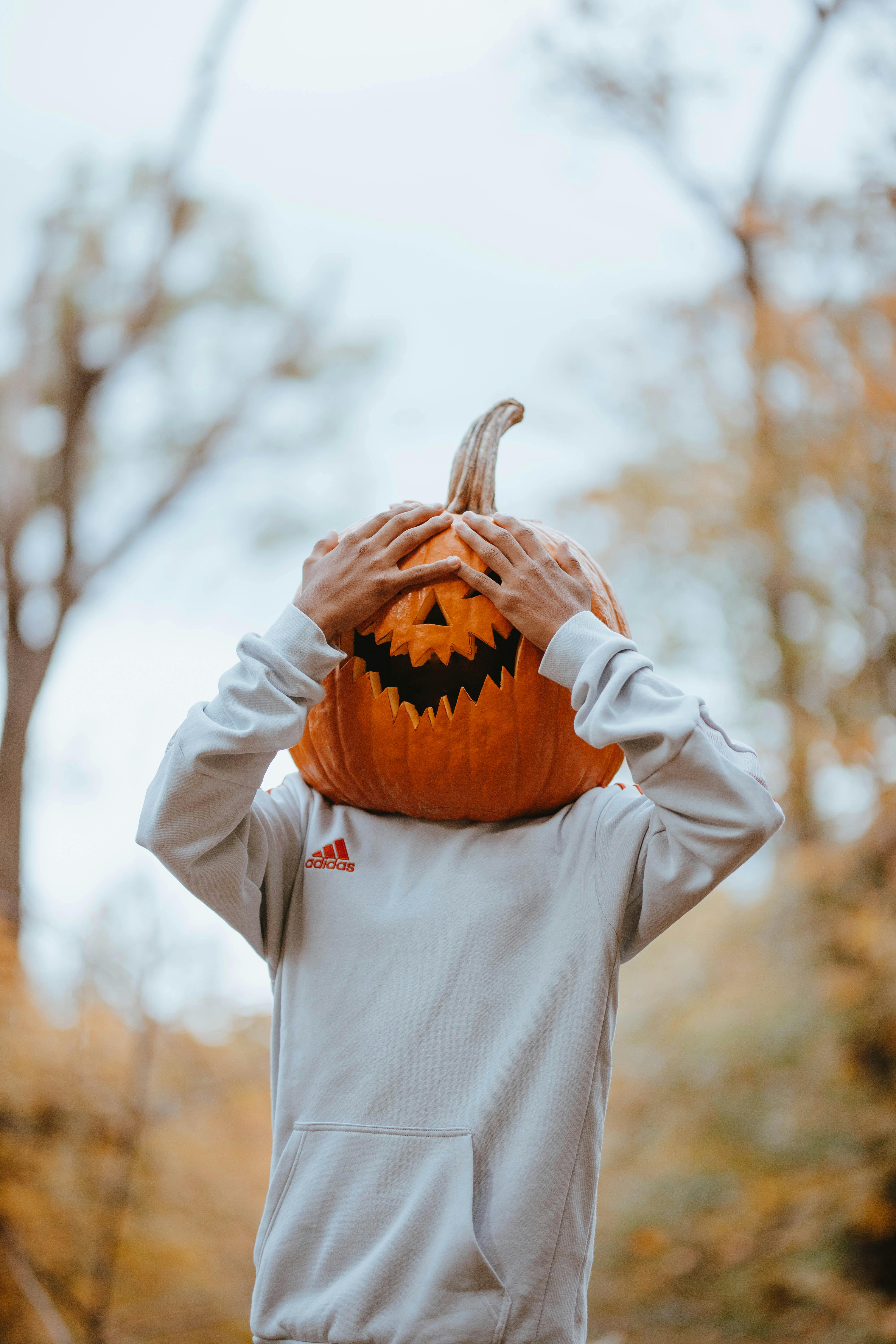 4160x6240 Hand on Pumpkin on Head · Free