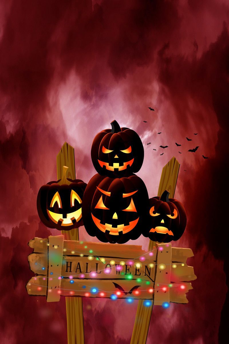 800x1199 Bloody Night Pumpkin Head Halloween