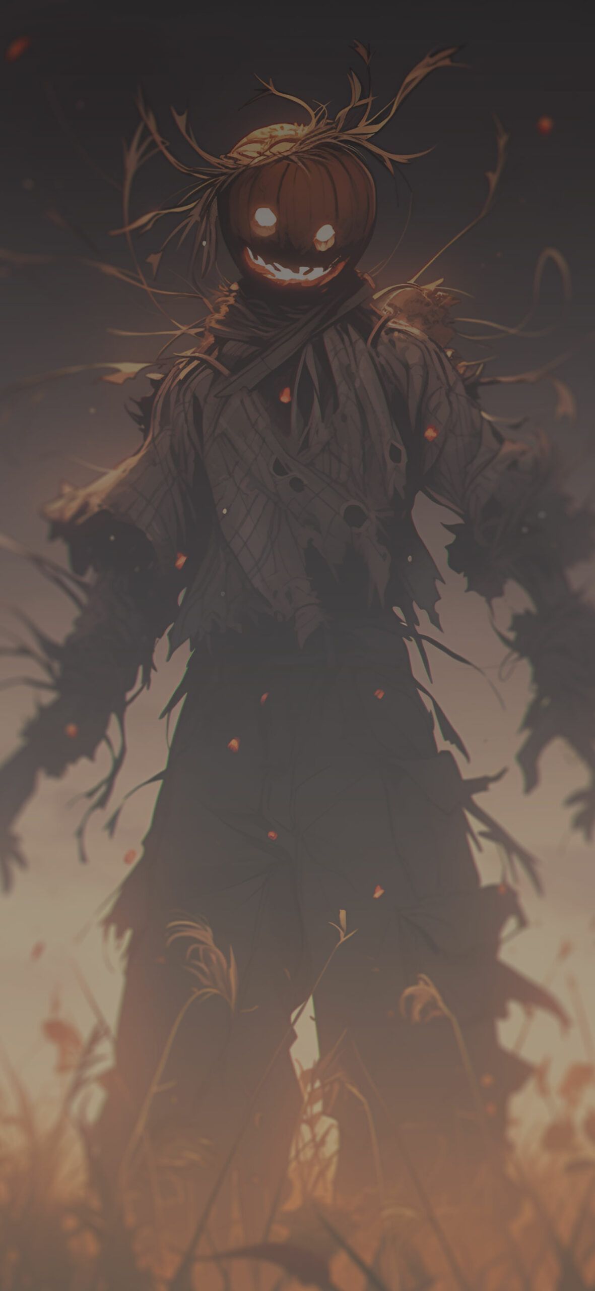 1181x2560 Halloween Scarecrow Wallpaper