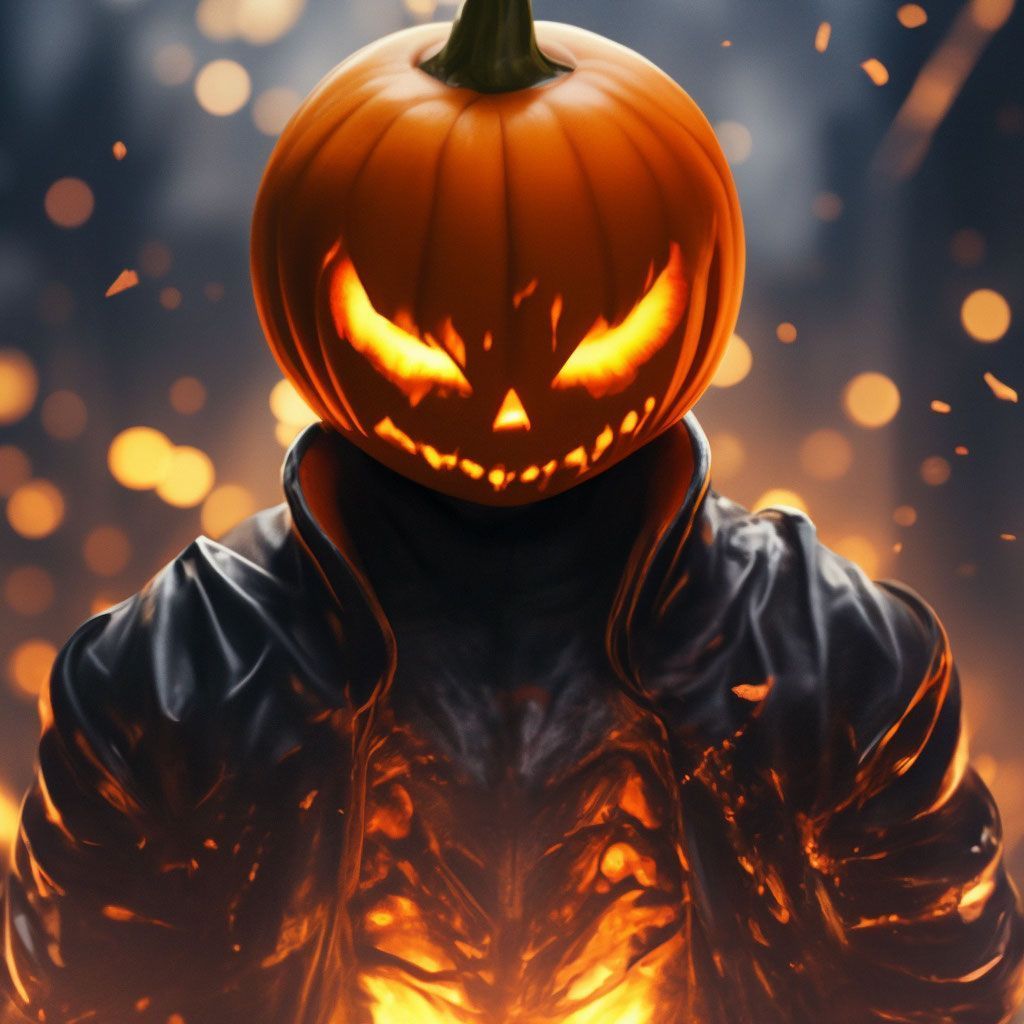 1024x1024 Man with a pumpkin on his head