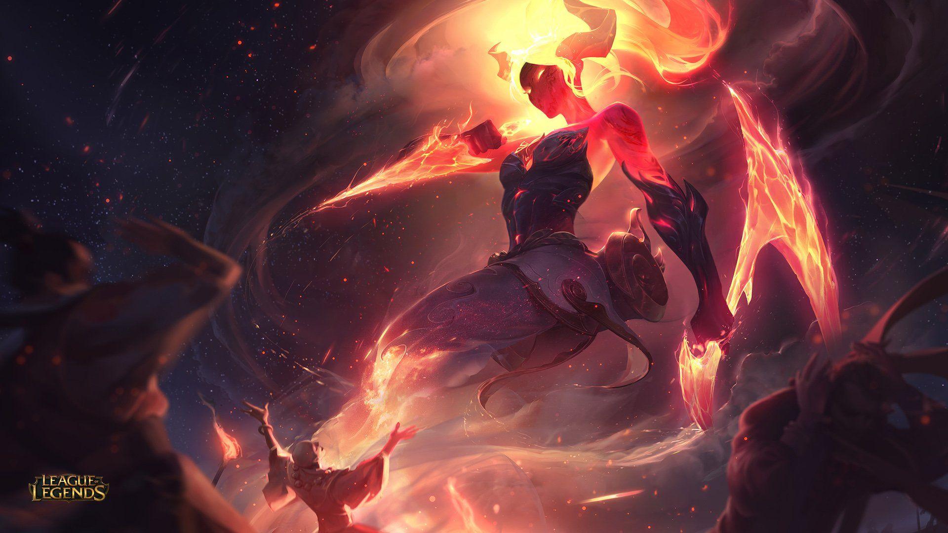 1920x1080 Infernal Akali HD Wallpaper. Background Imagex1080
