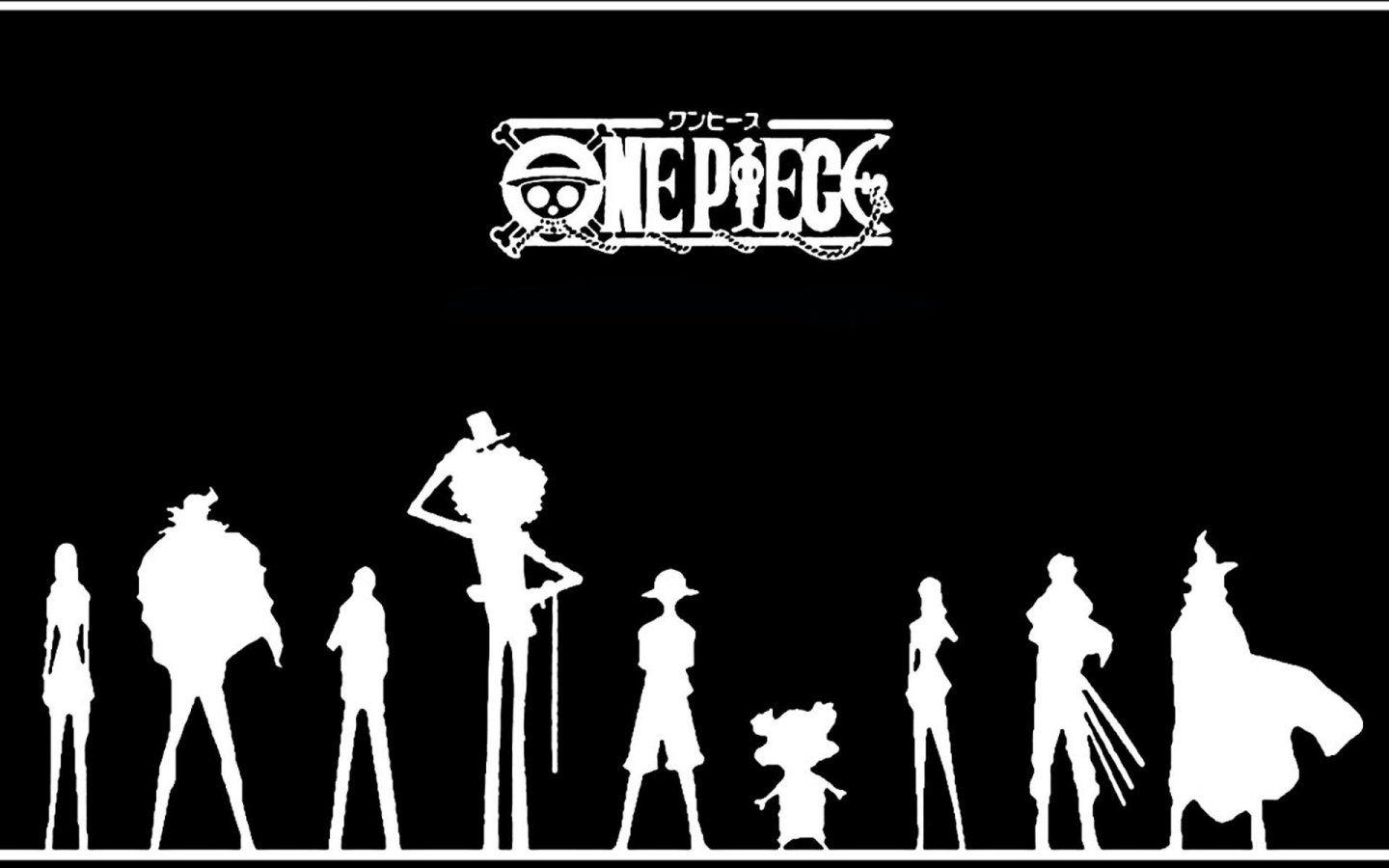 1440x900 One Piece Black White Anime 1080p Hình nền