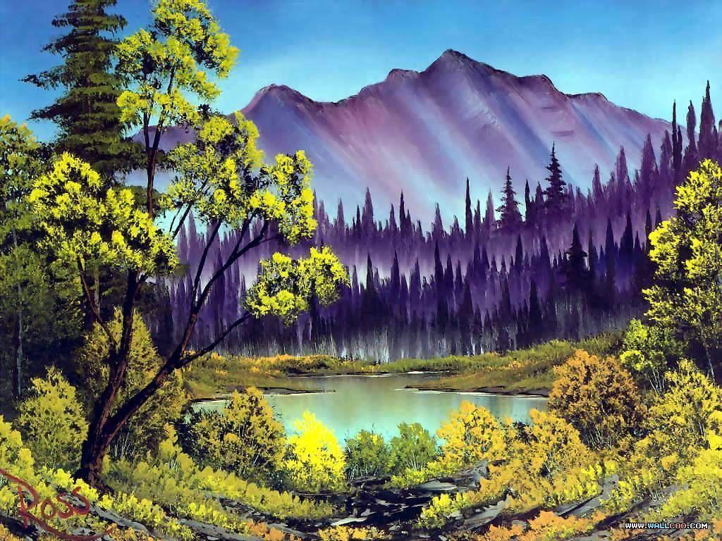 1024x768 Bob Ross Wallpaper