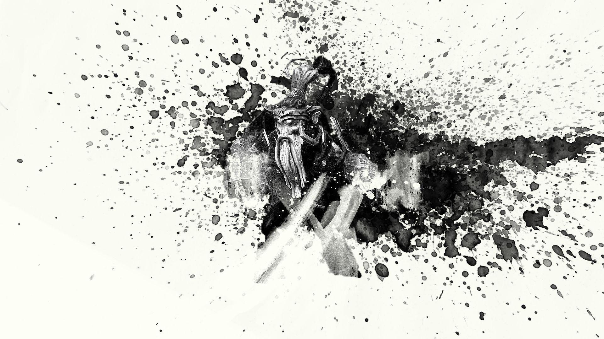 1920x1080 Black Ink Wallpaper
