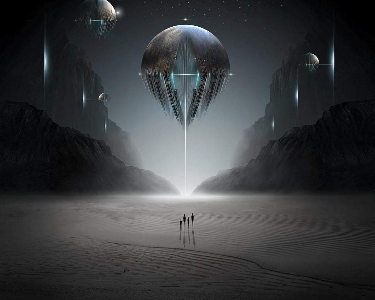 1280x1024 Painting by Numbers DIY Wallpaper UFO