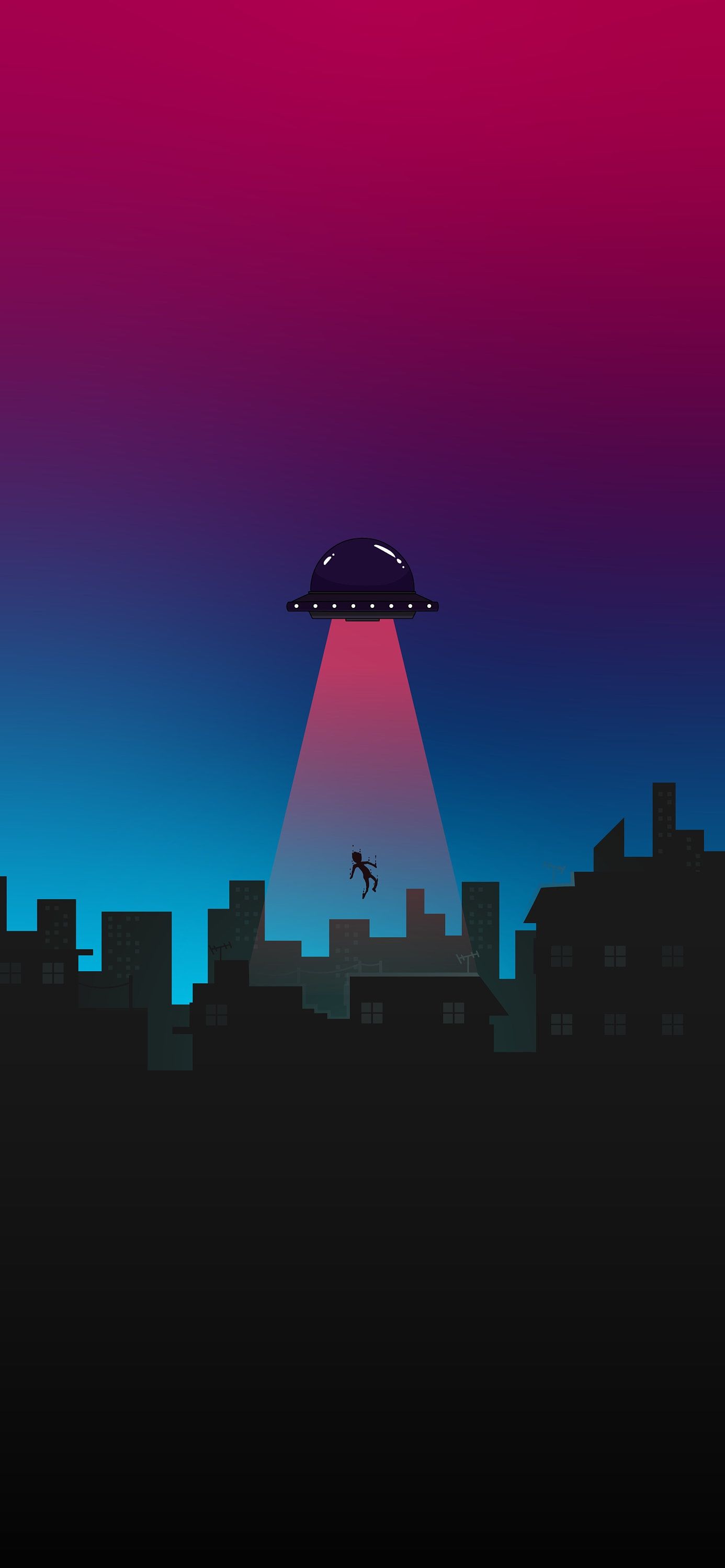 1386x3000 UFO Abduction Wallpaper 4K L Phone