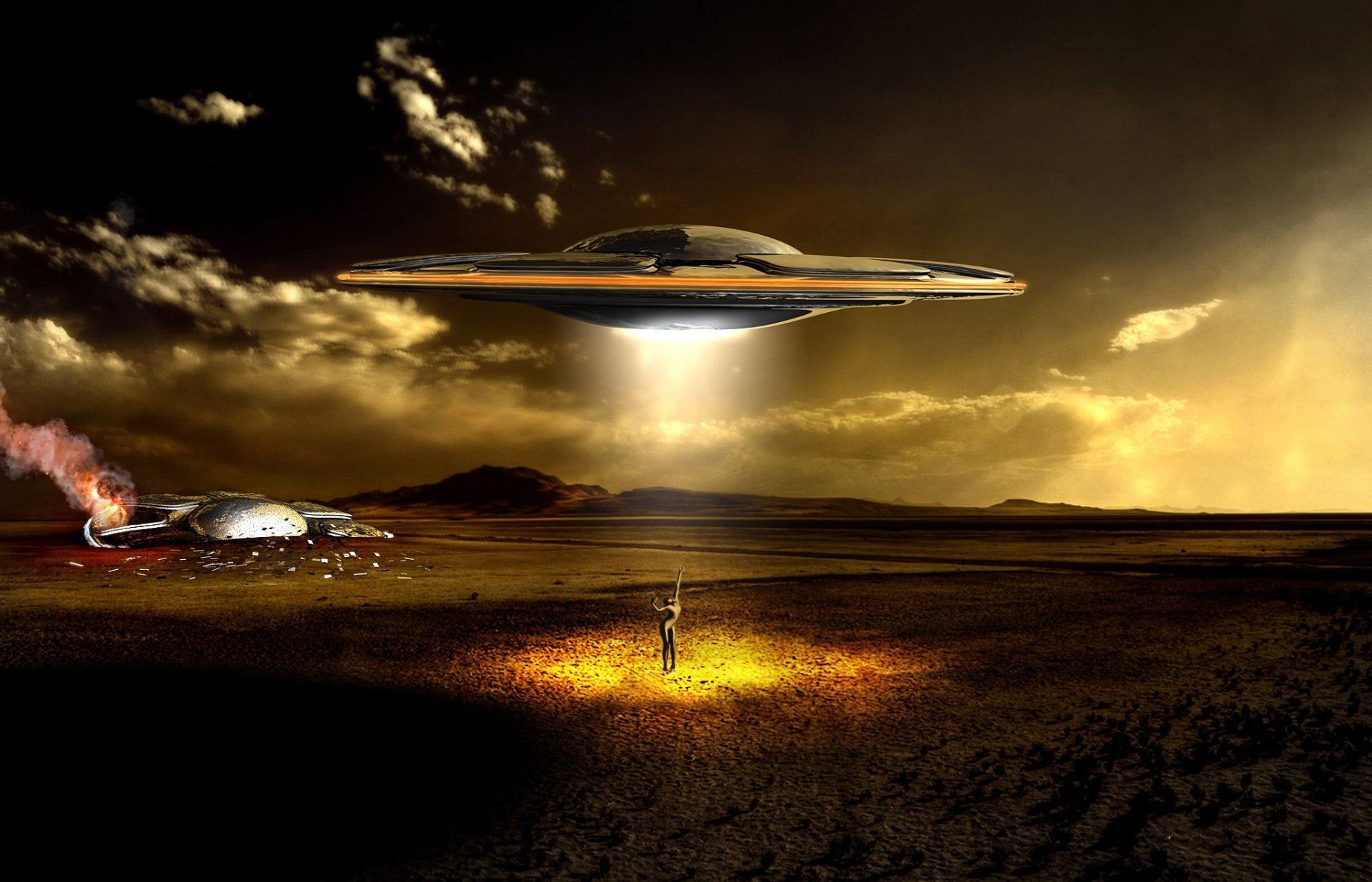 1920x1235 Download Invasion UFO CGI Photography