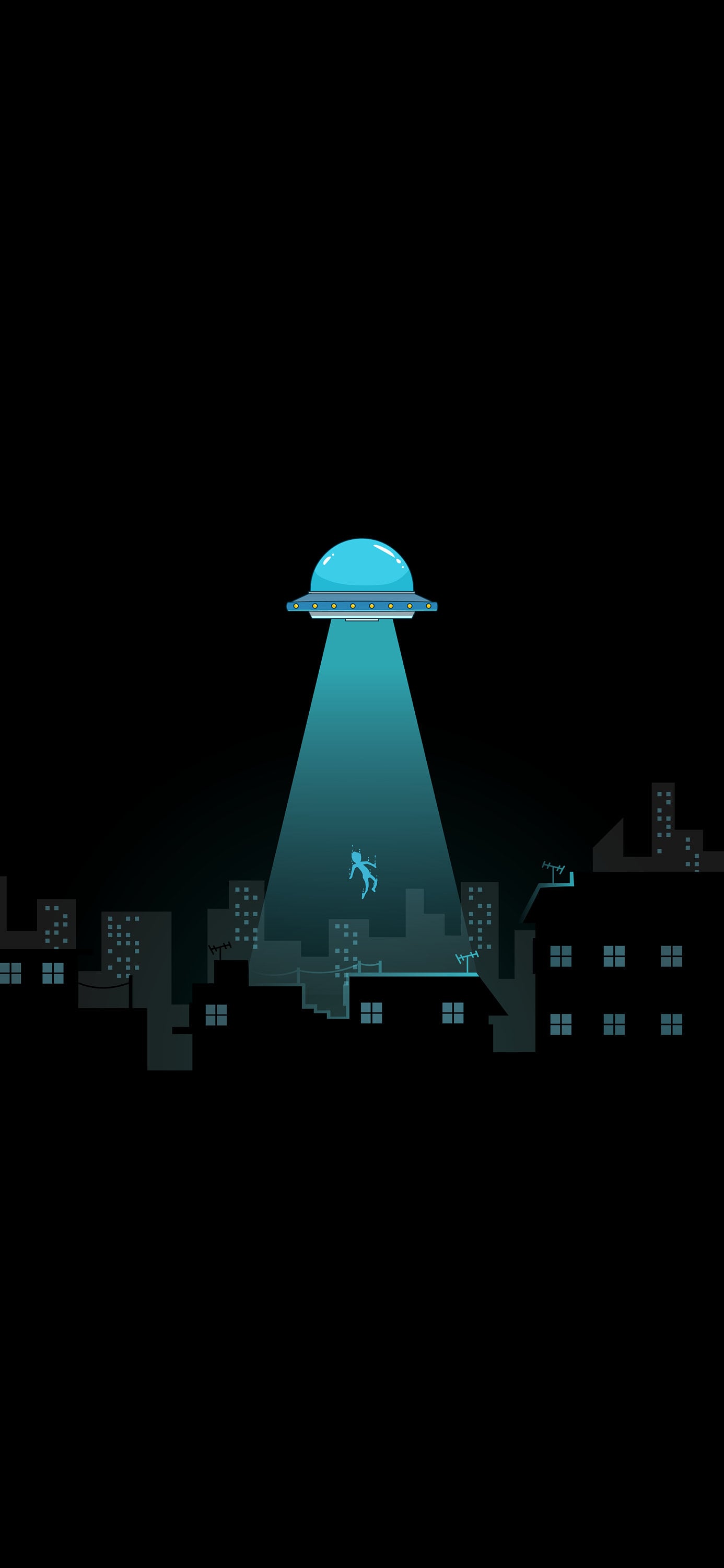 1386x3000 UFO Abduction Wallpaper 4K L Phone