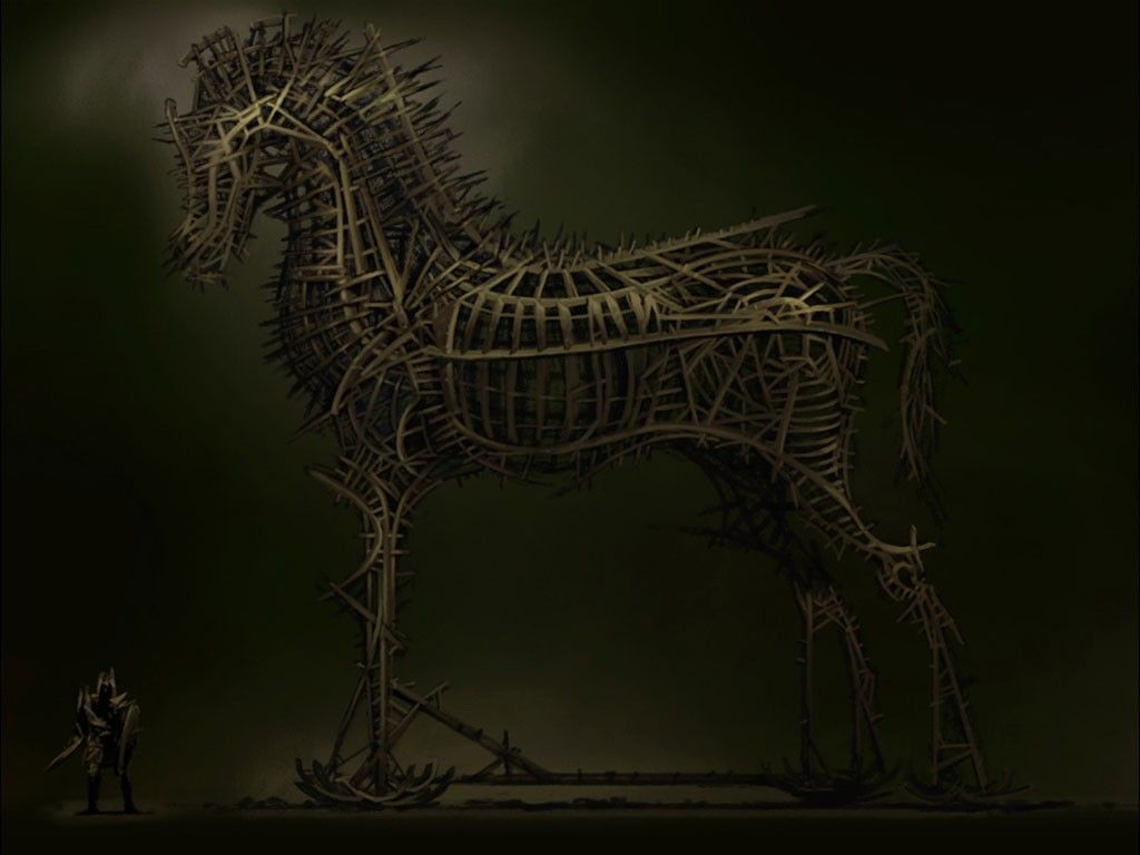 1024x768 Trojan Horse Wallpaper
