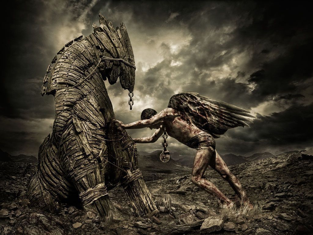 1024x768 Trojan Horse Wallpaper