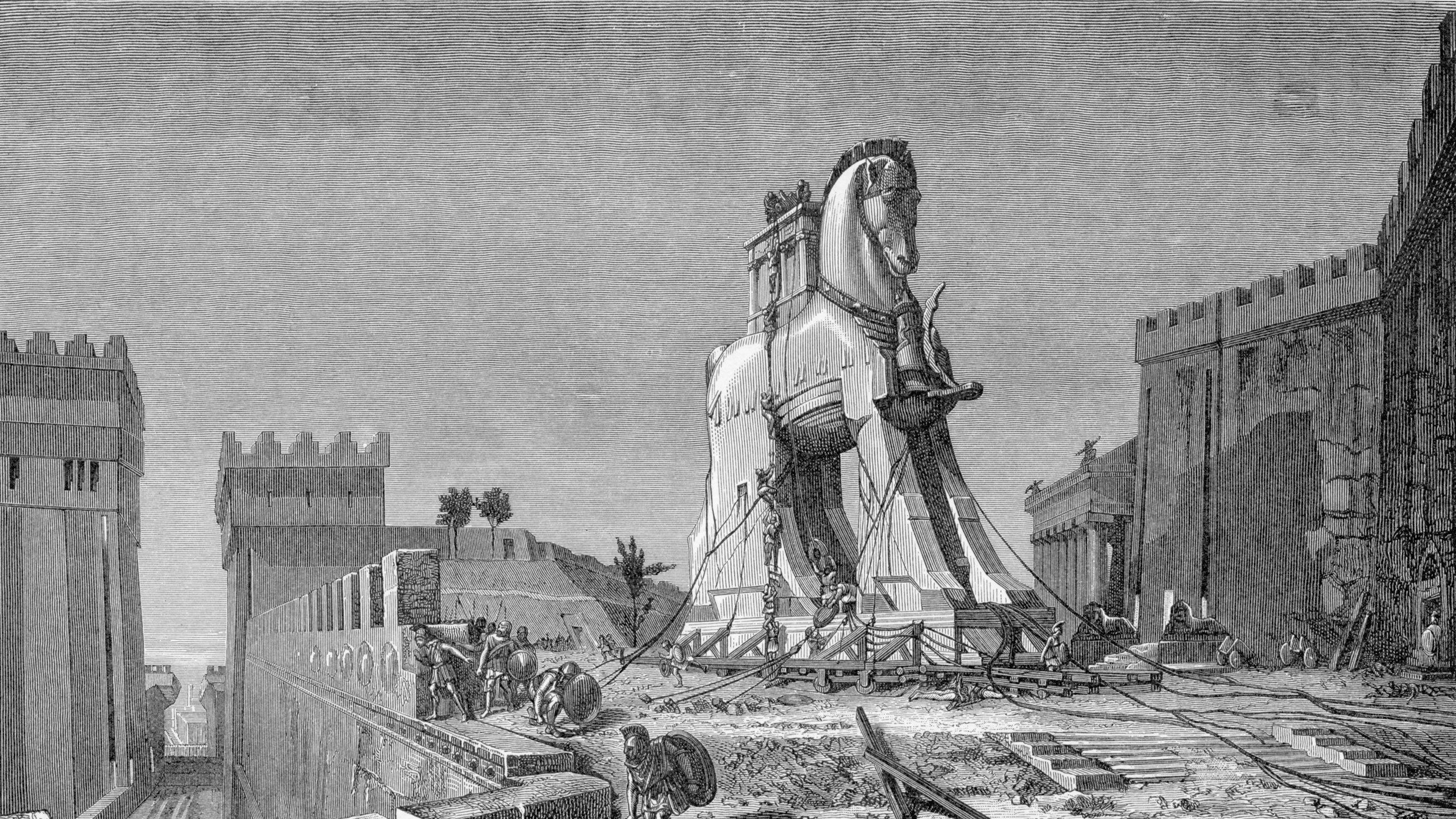 2560x1440 the Trojan Horse Back from Troy