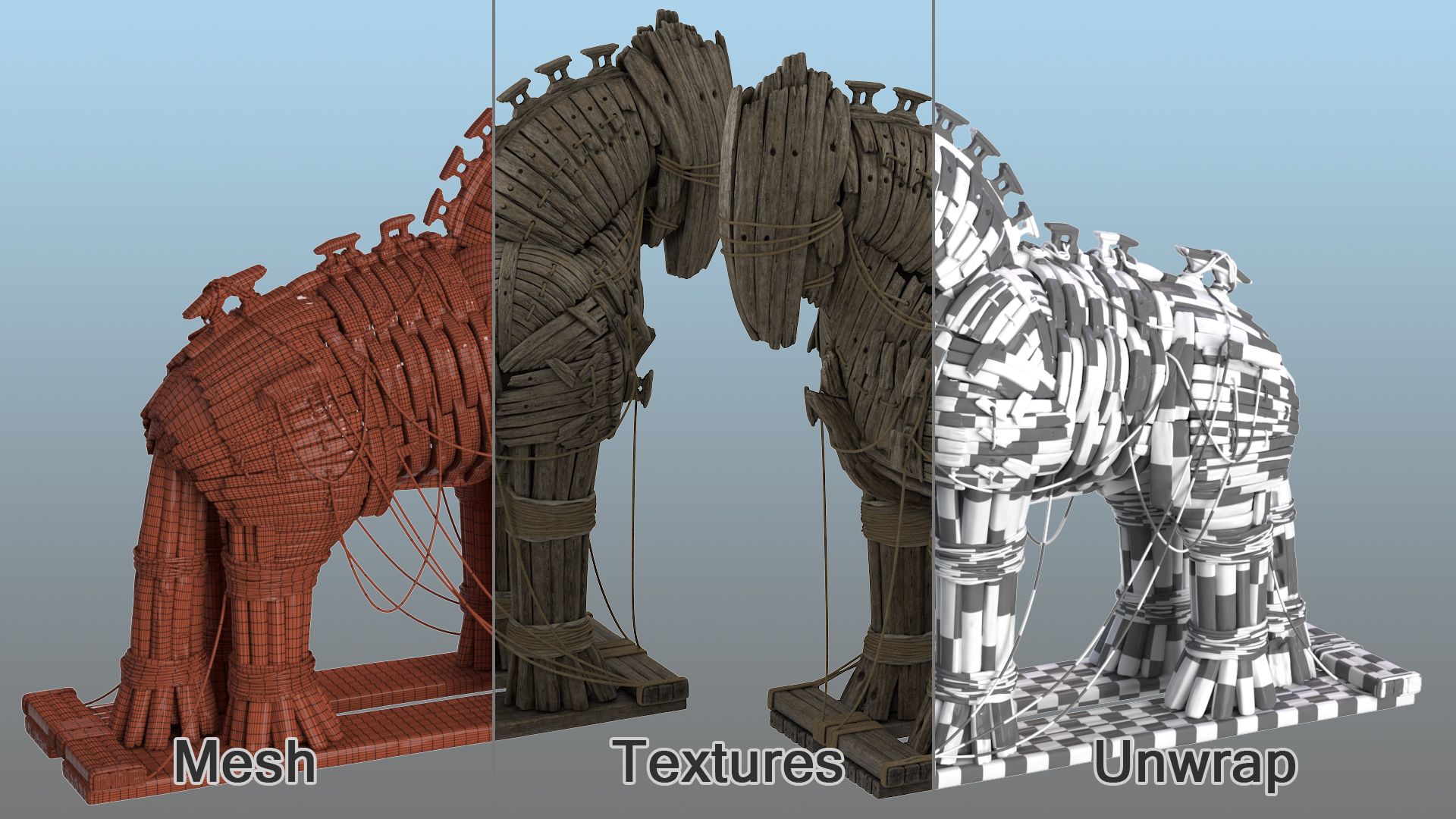 1920x1080 Trojan Horse 3D Model $179 - .3Ds