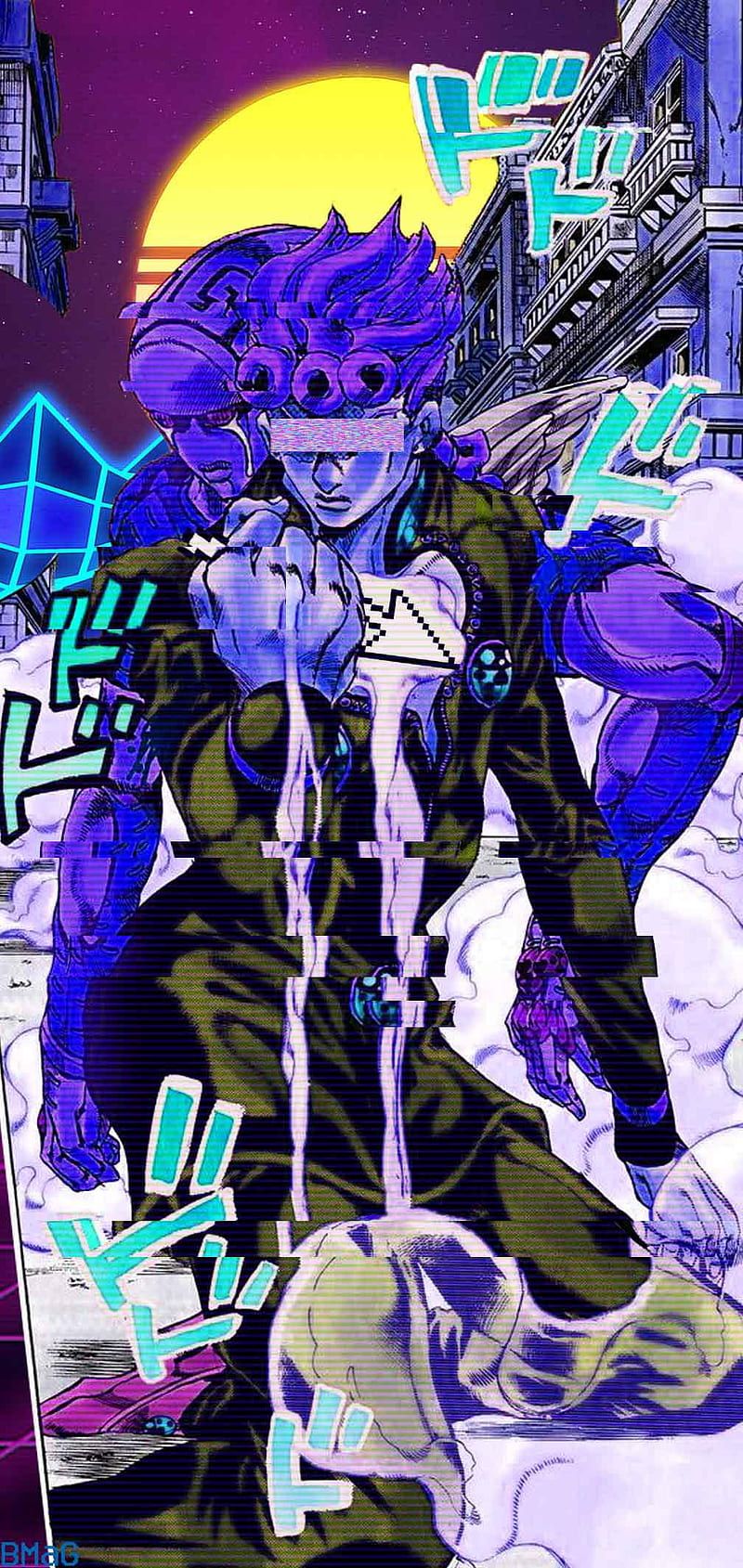 800x1689 GioGio Vaporwave, adventure, bizarre