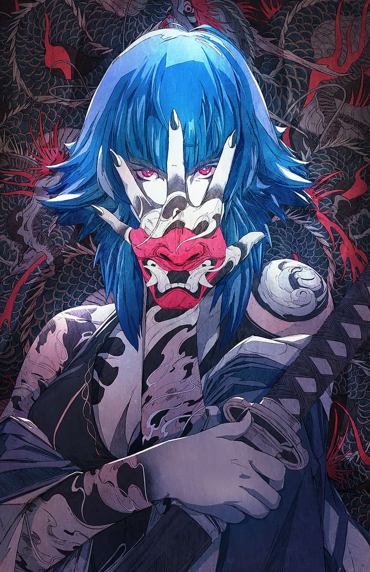 728x1125 Japanese demon 1080P, 2K, 4K, 5K HD wallpaper free download